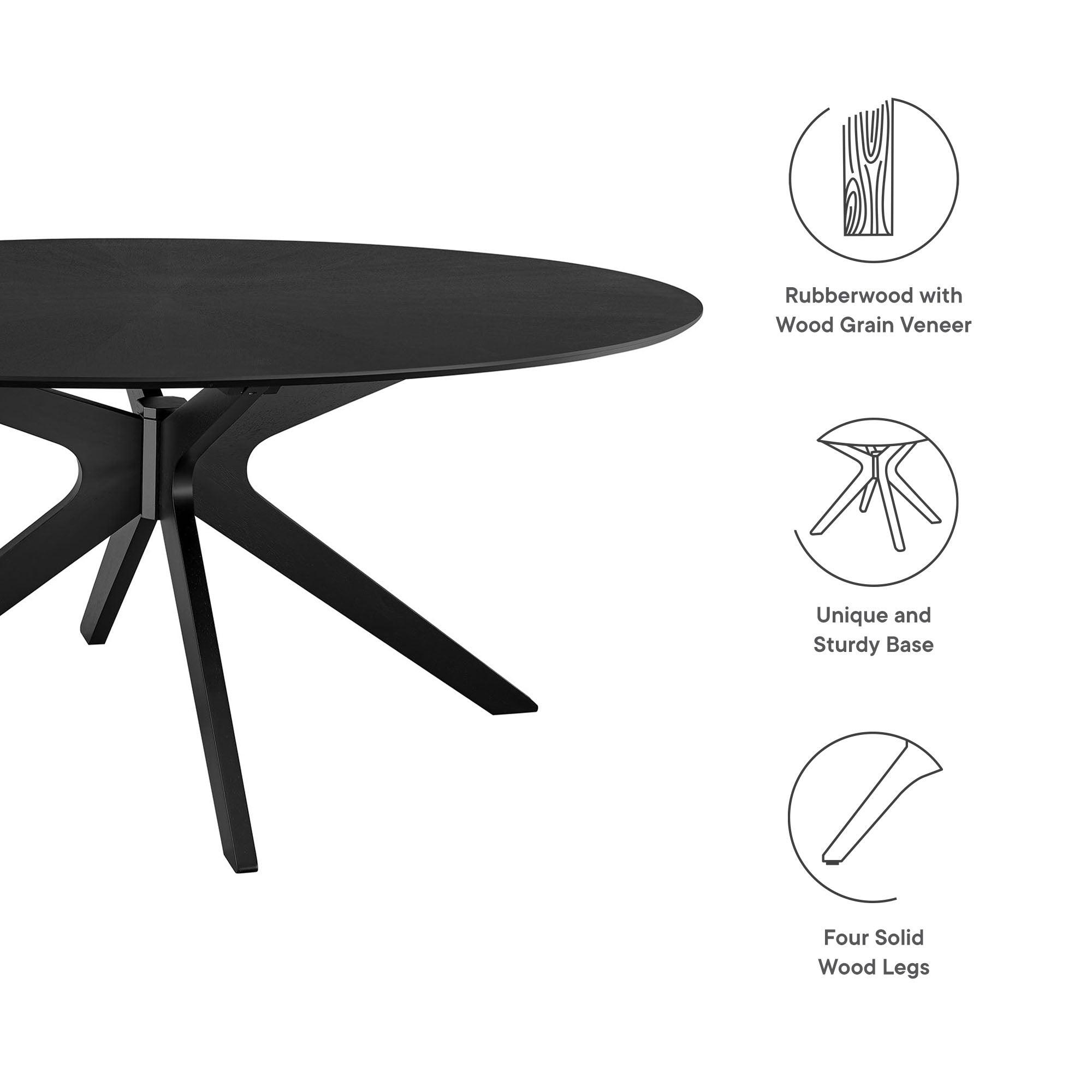 Crossroads 71" Oval Wood Dining Table