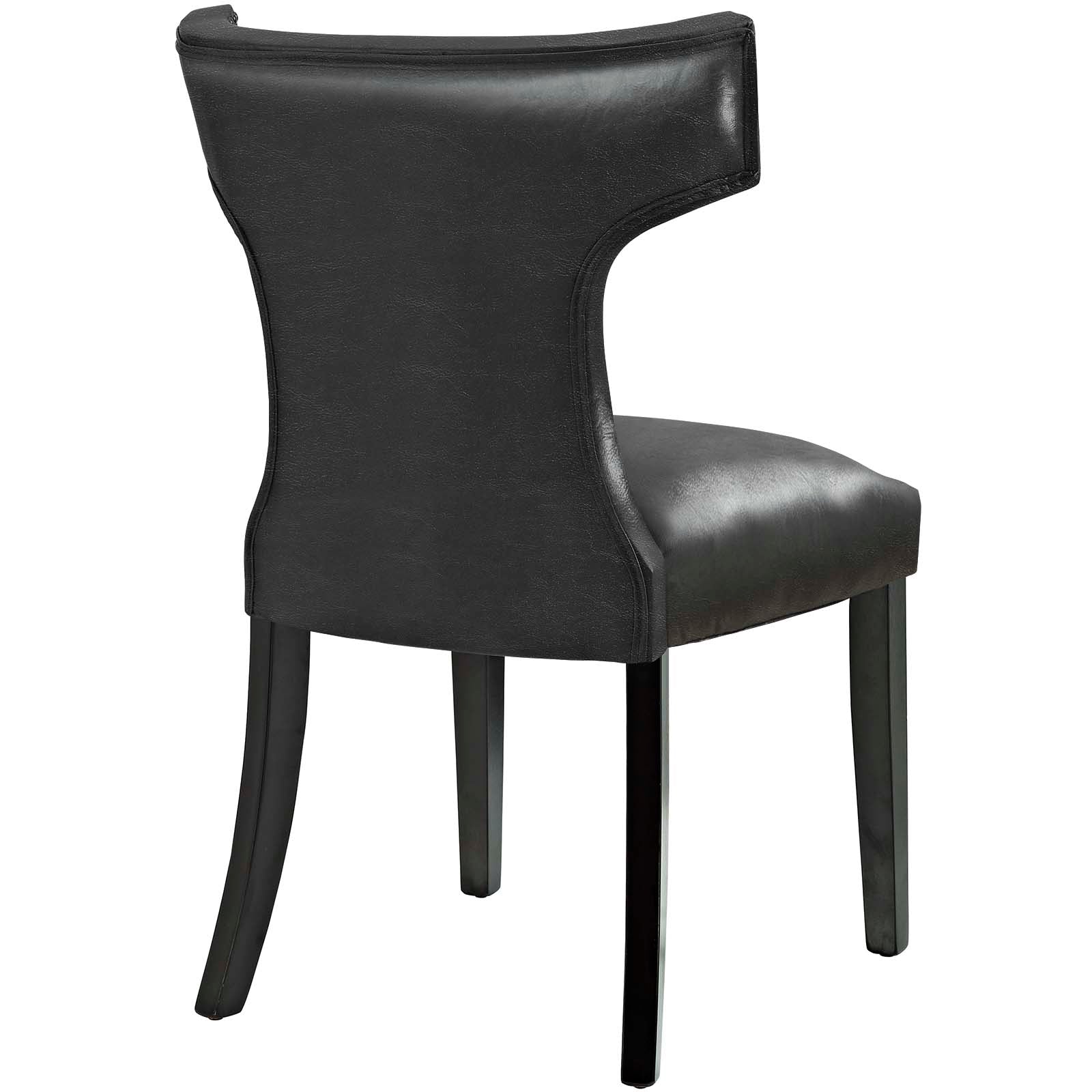 Curve Dining Chair Vinyl Set of 2-Dining Chair-Modway-Wall2Wall Furnishings