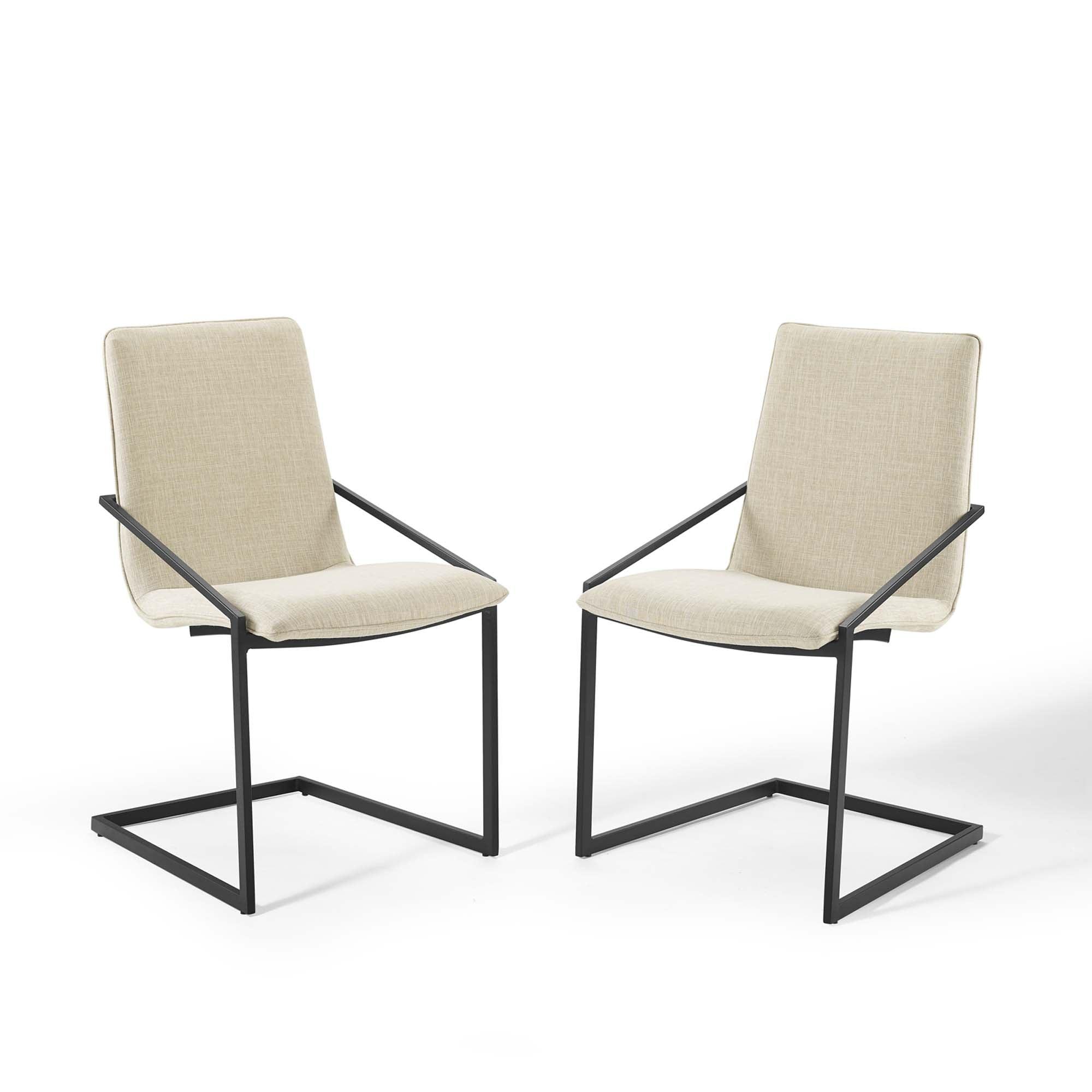 Pitch Upholstered Fabric Dining Armchair Set of 2