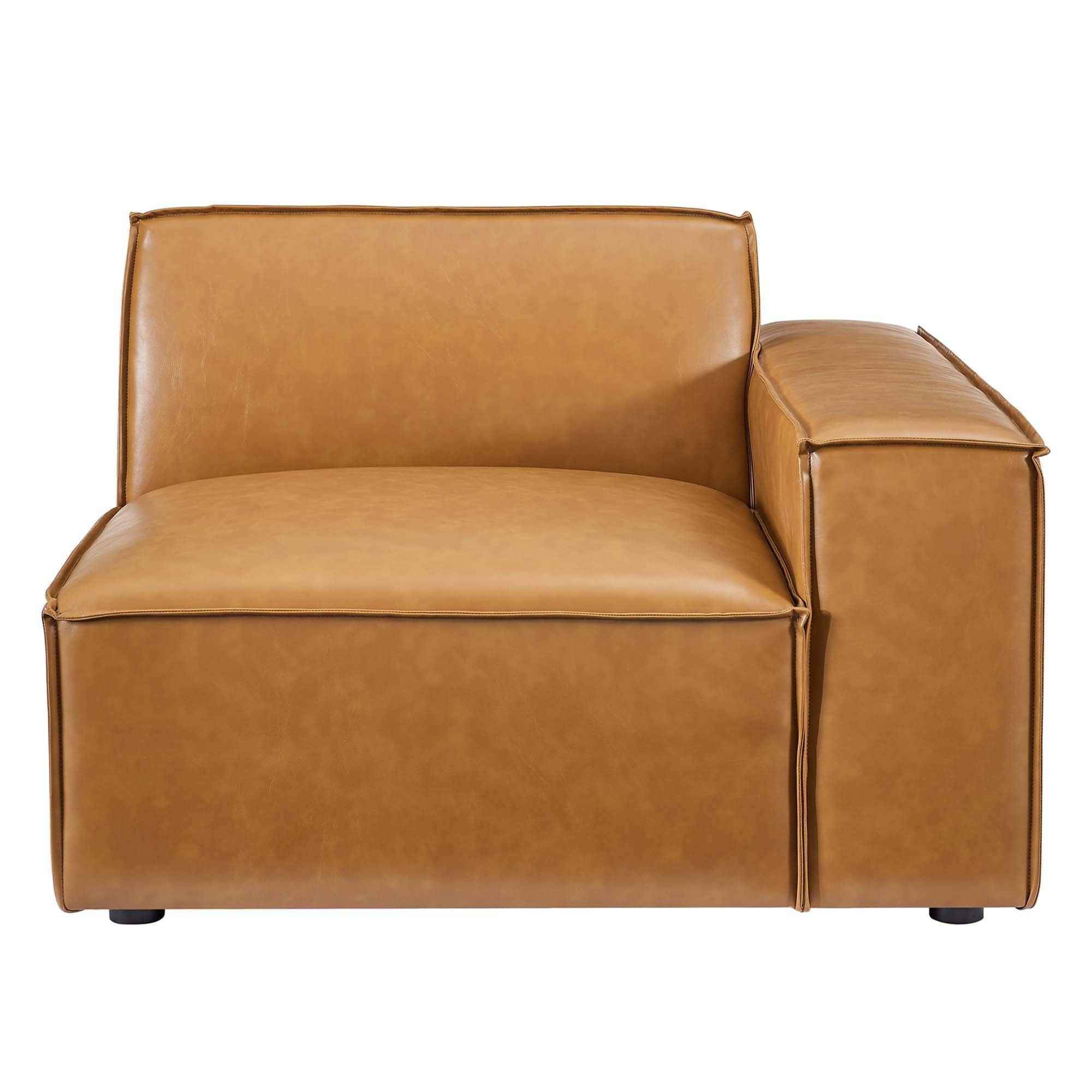 Restore Right-Arm Vegan Leather Sectional Sofa Chair