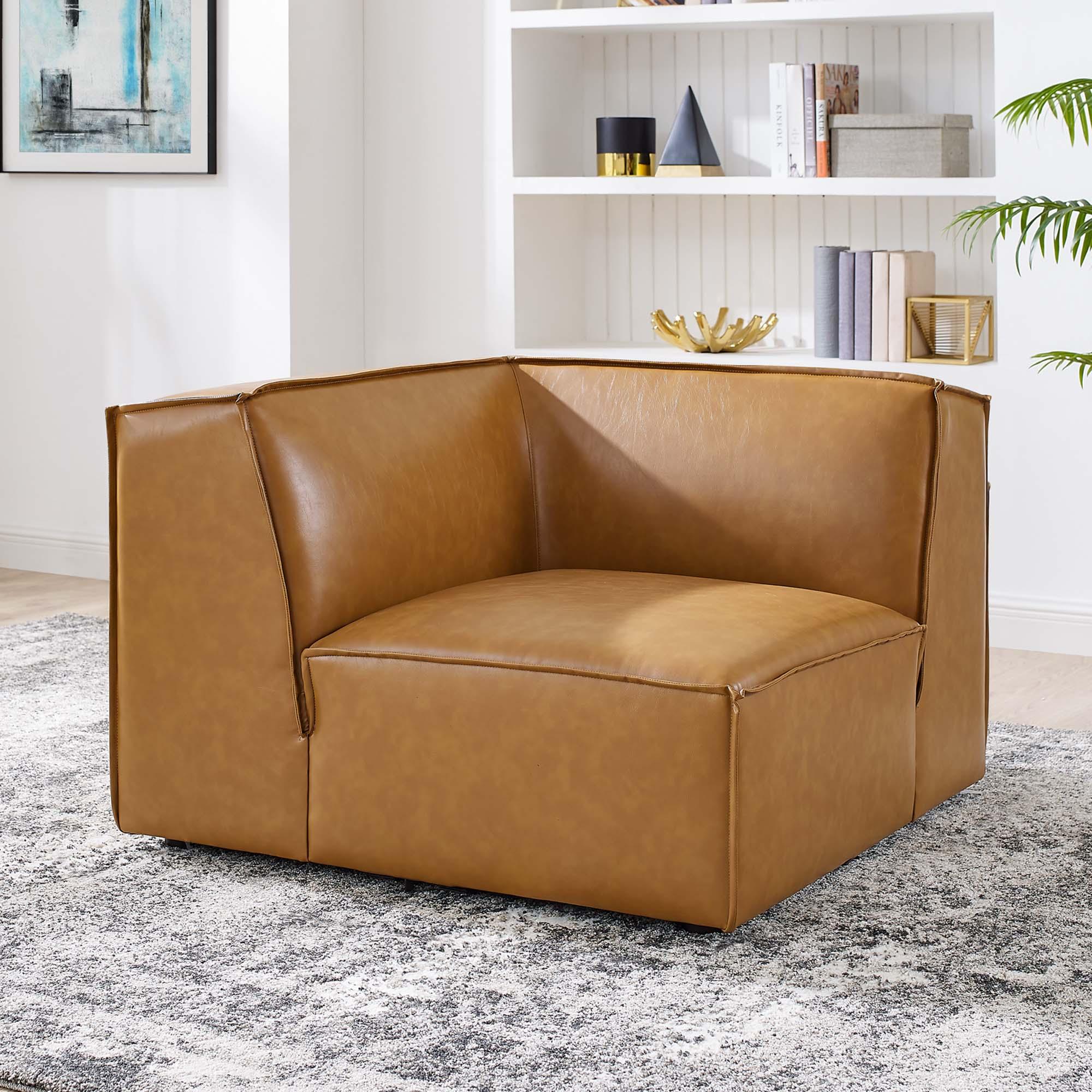 Restore Vegan Leather Sectional Sofa Corner Chair