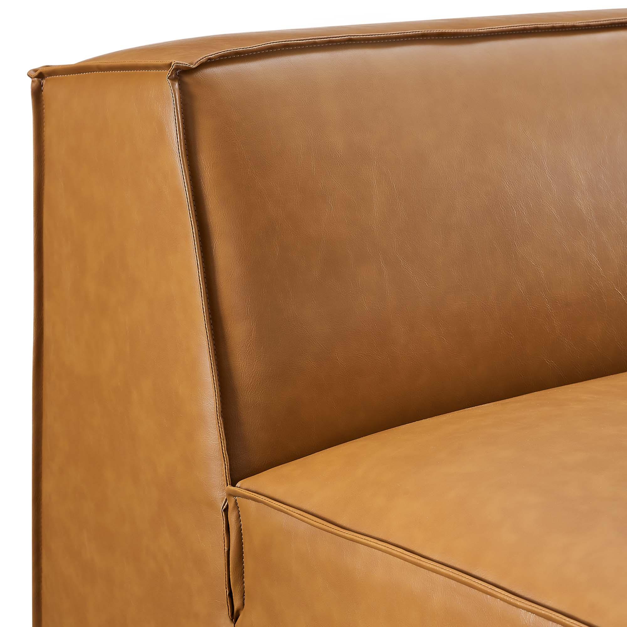 Restore Vegan Leather Sectional Sofa Armless Chair