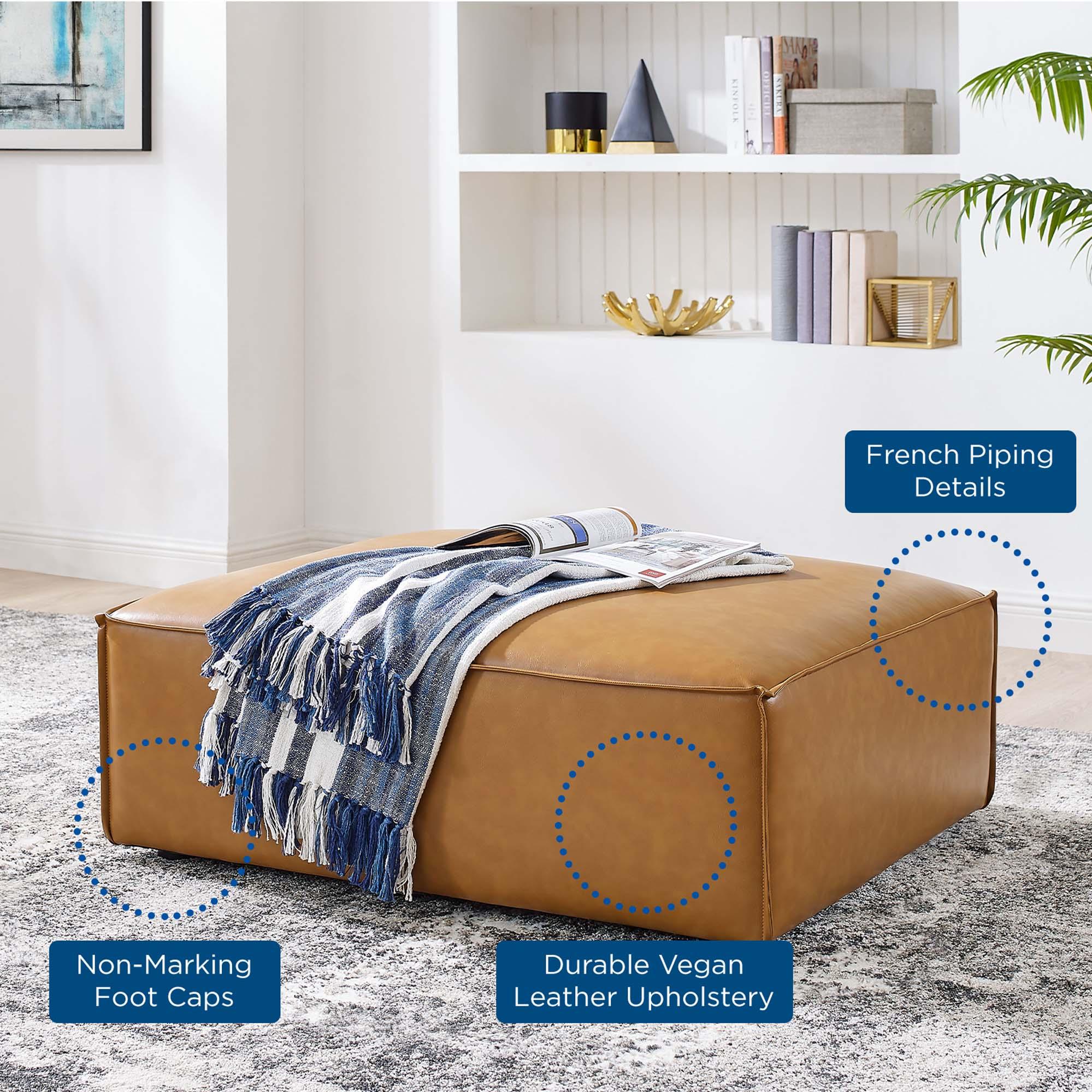 Restore Vegan Leather Ottoman