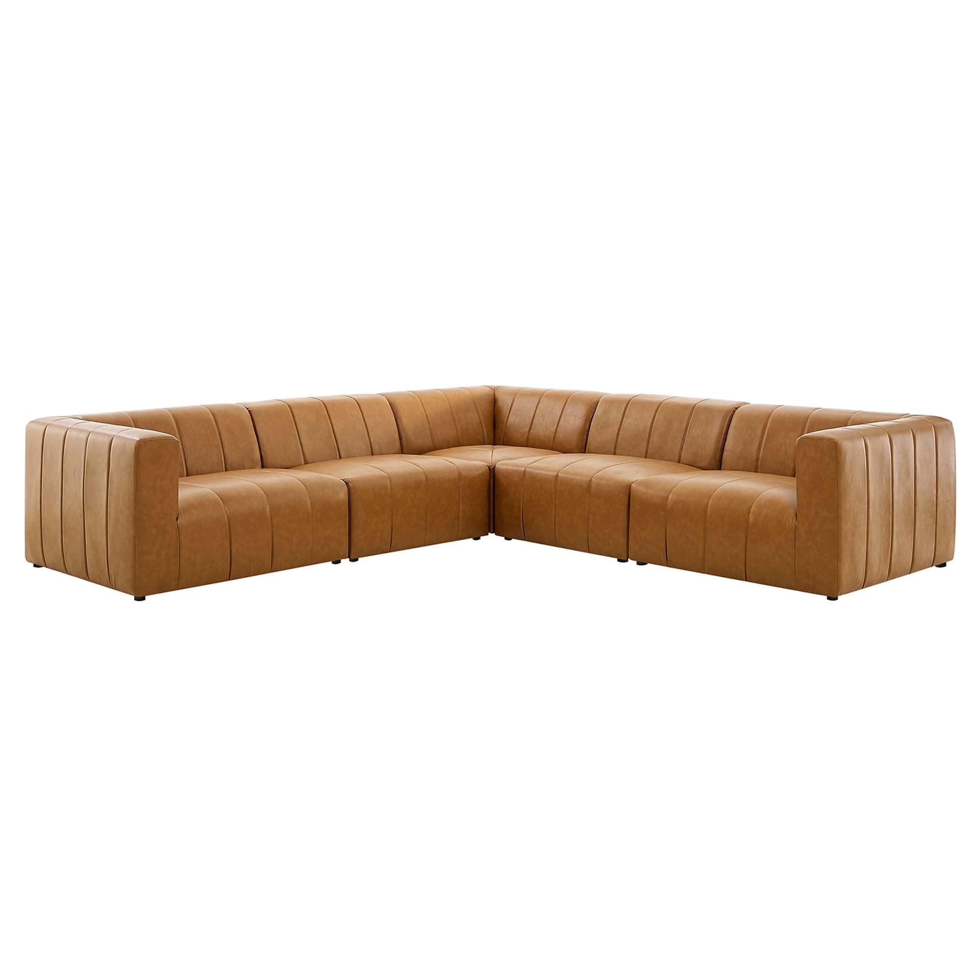 Bartlett 5-Piece Vegan Leather Sectional Sofa