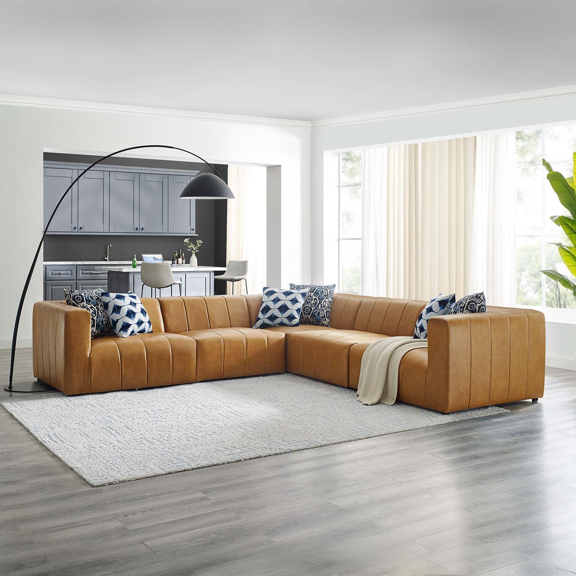 Bartlett 5-Piece Vegan Leather Sectional Sofa