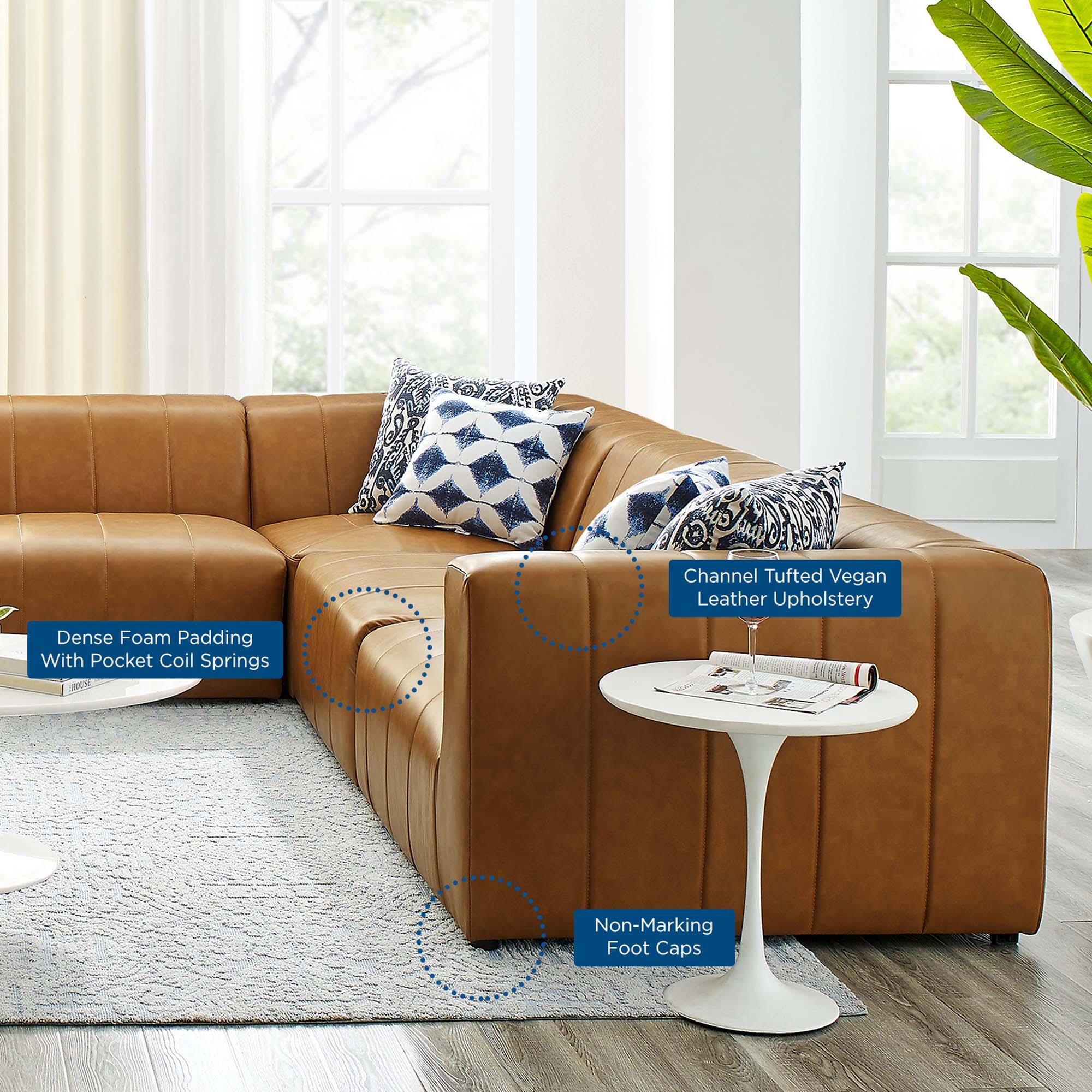 Bartlett 8-Piece Vegan Leather Sectional Sofa