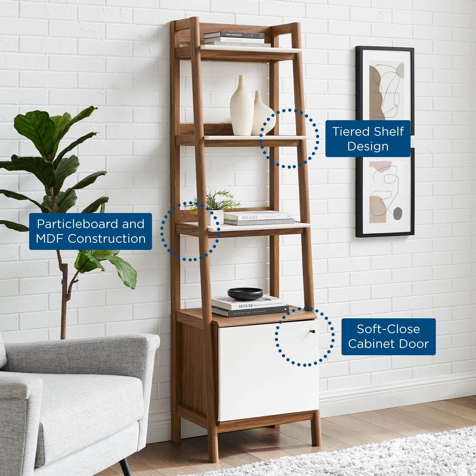 Bixby 21" Bookshelf-Decor-Modway-Wall2Wall Furnishings