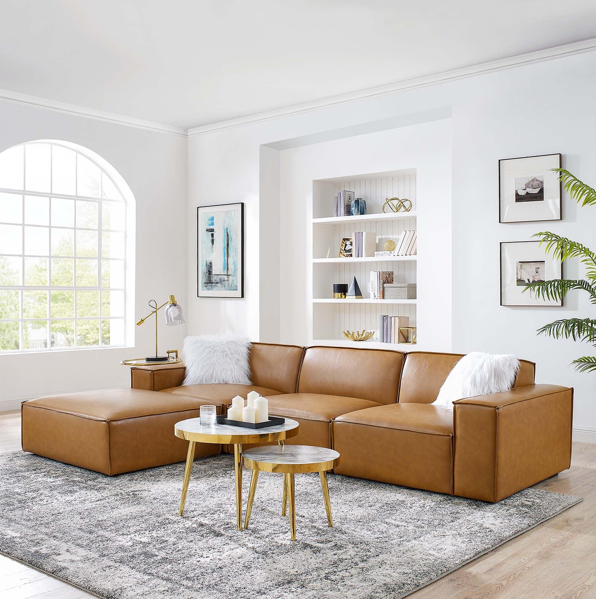 Restore 4-Piece Vegan Leather Sectional Sofa