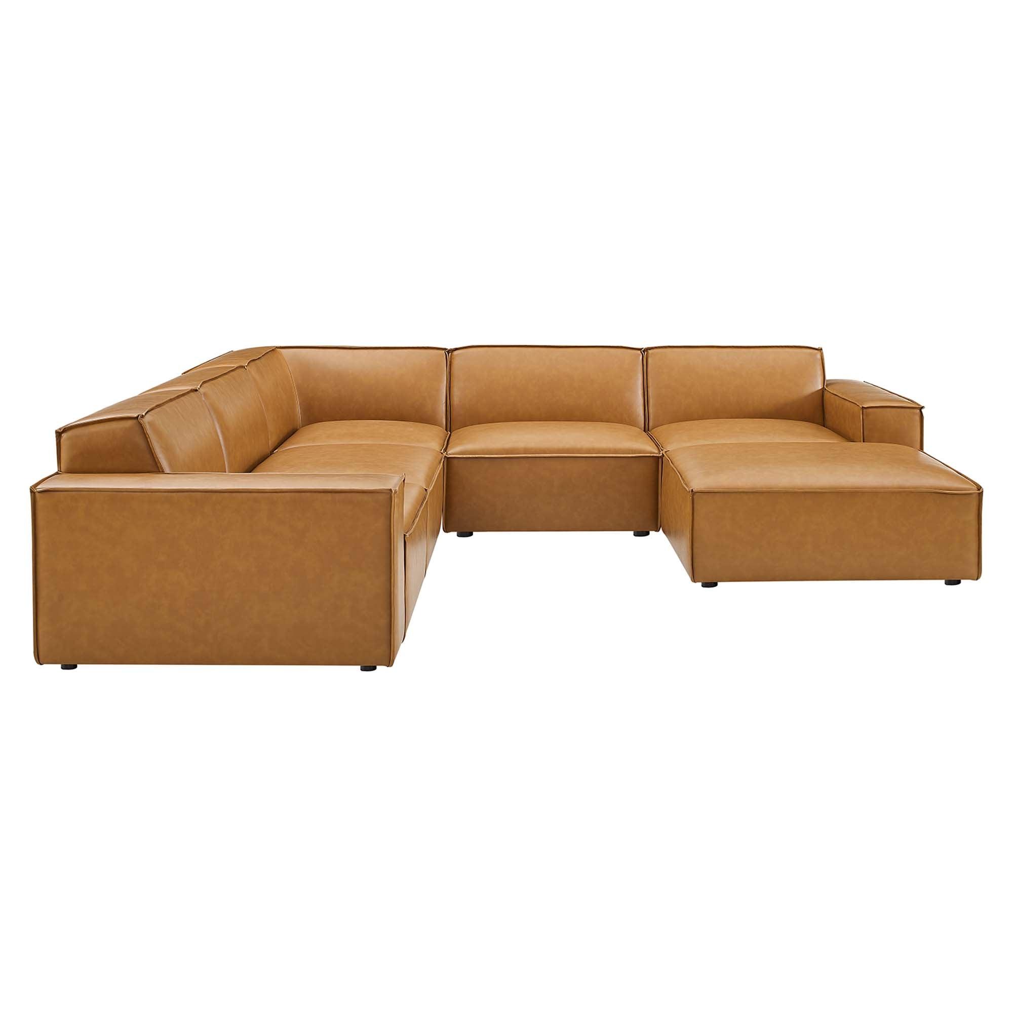 Restore 6-Piece Vegan Leather Sectional Sofa