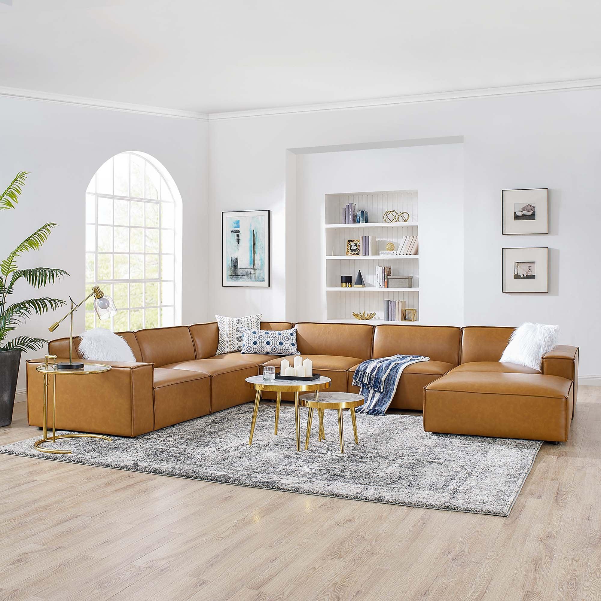 Restore 7-Piece Vegan Leather Sectional Sofa