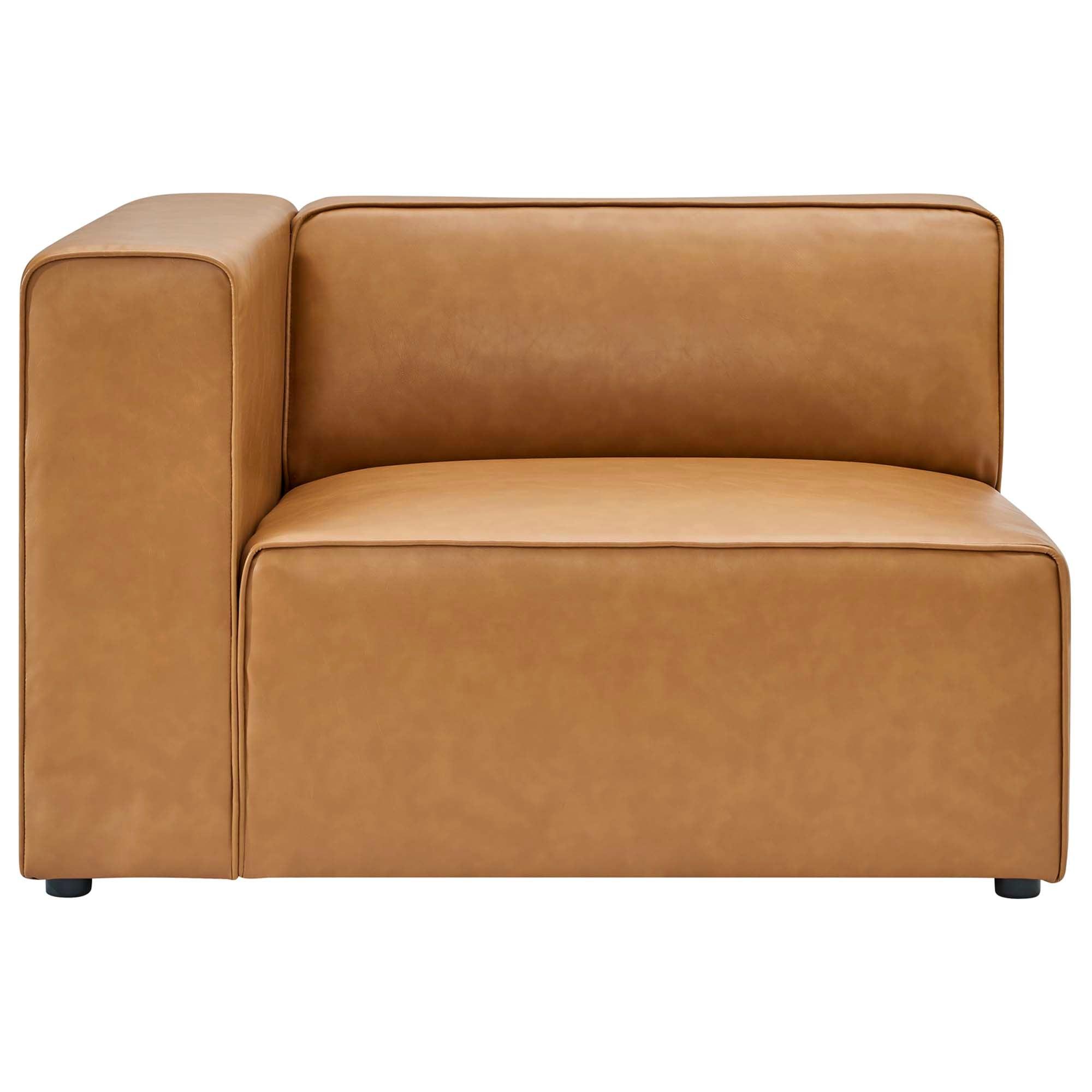 Mingle 2-Piece Vegan Leather Sectional Sofa Loveseat