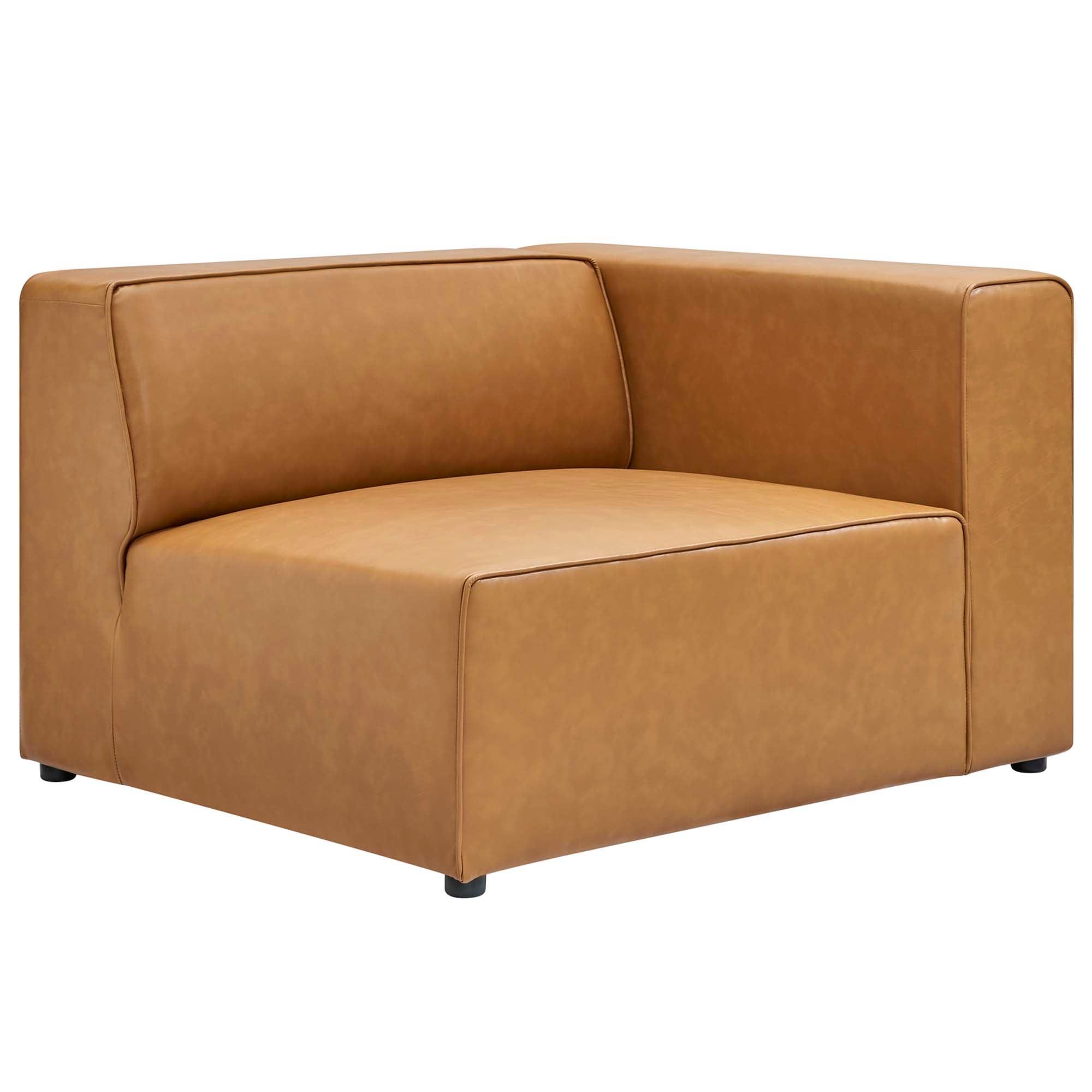 Mingle 2-Piece Vegan Leather Sectional Sofa Loveseat