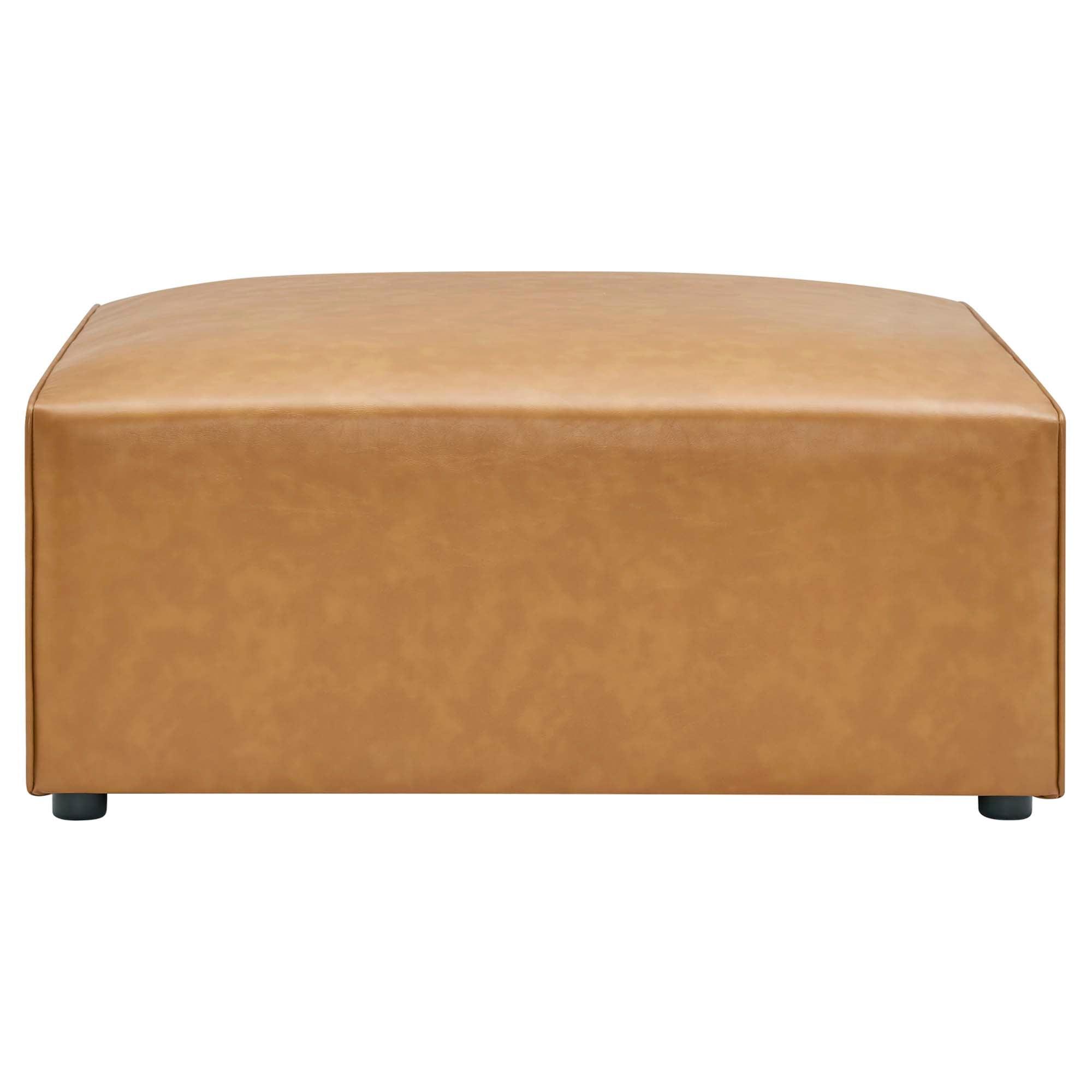 Mingle 4-Piece Vegan Leather Sofa and 2 Ottomans Set