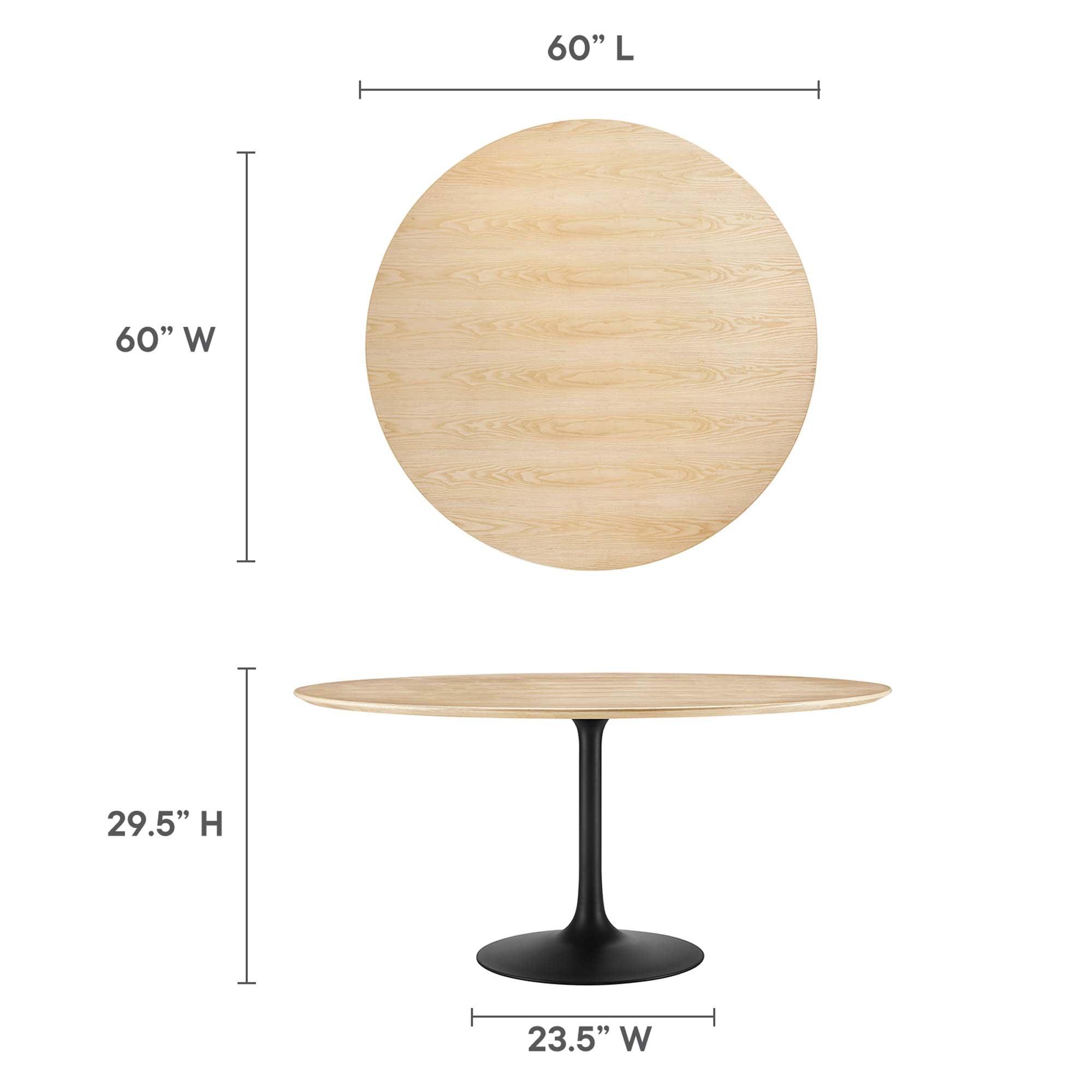 Lippa 60" Round Wood Dining Table