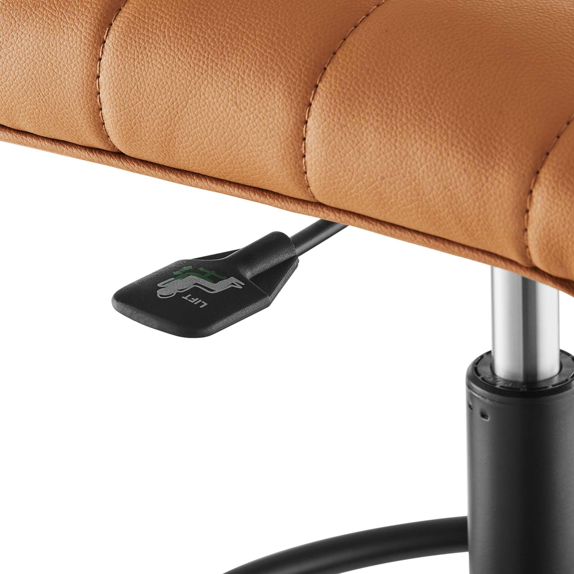 Ripple Armless Vegan Leather Drafting Chair