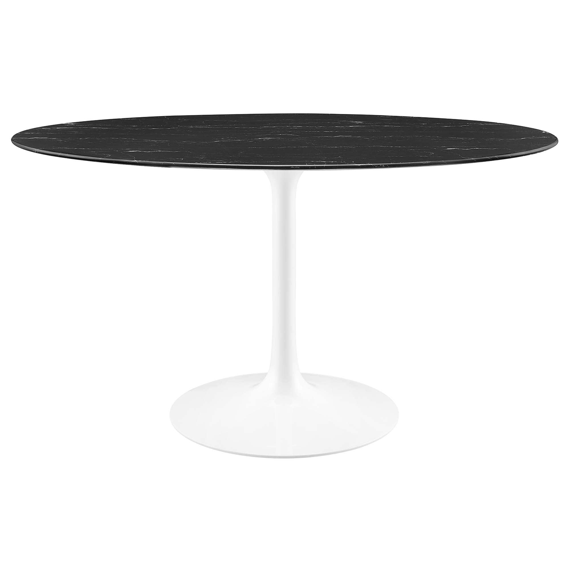 Lippa 54" Oval Faux Marble Dining Table