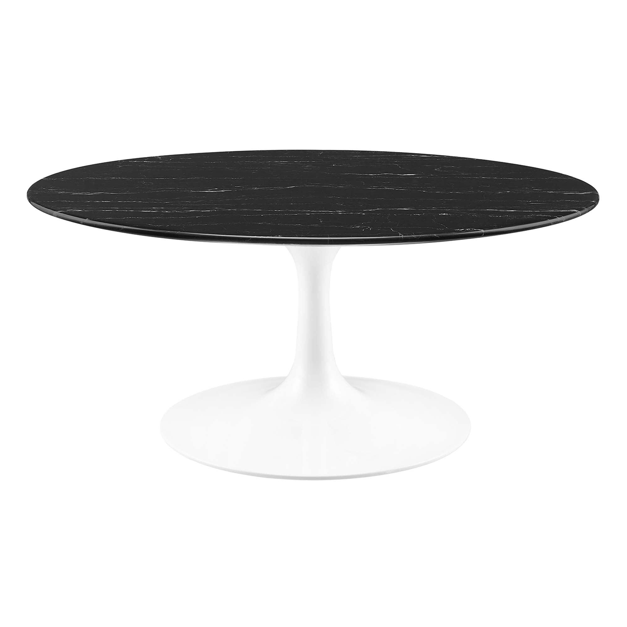 Lippa 36" Round Faux Marble Coffee Table