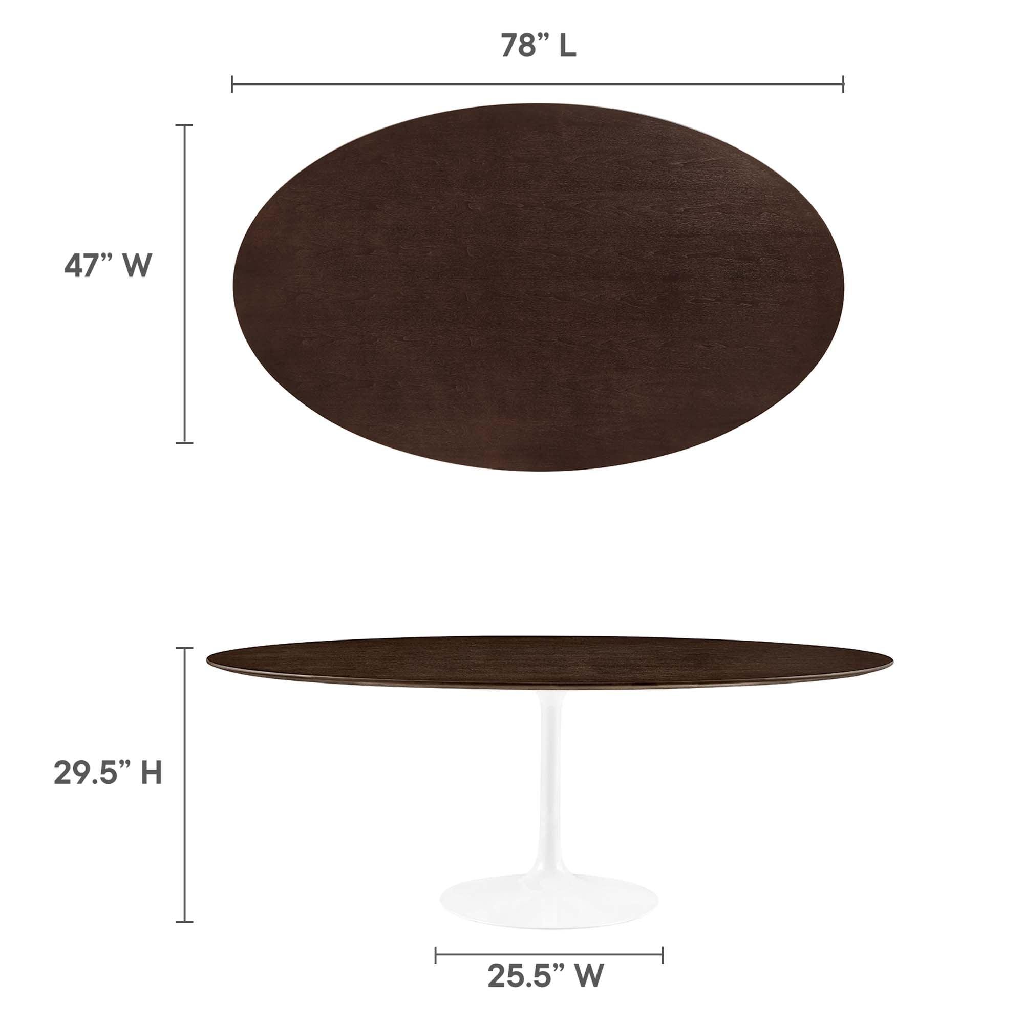 Lippa 78" Oval Wood Dining Table