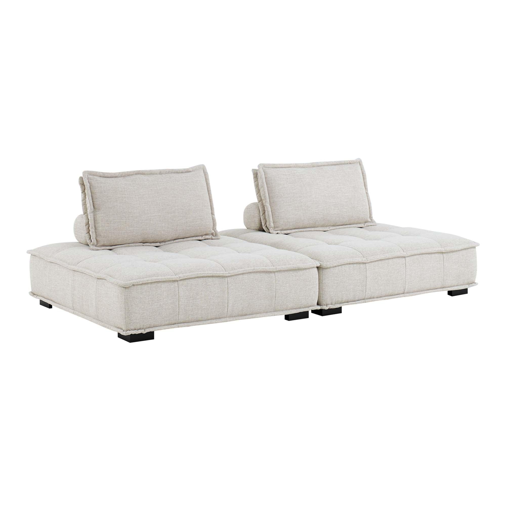 Saunter 2-Piece Tufted Fabric Fabric Loveseat