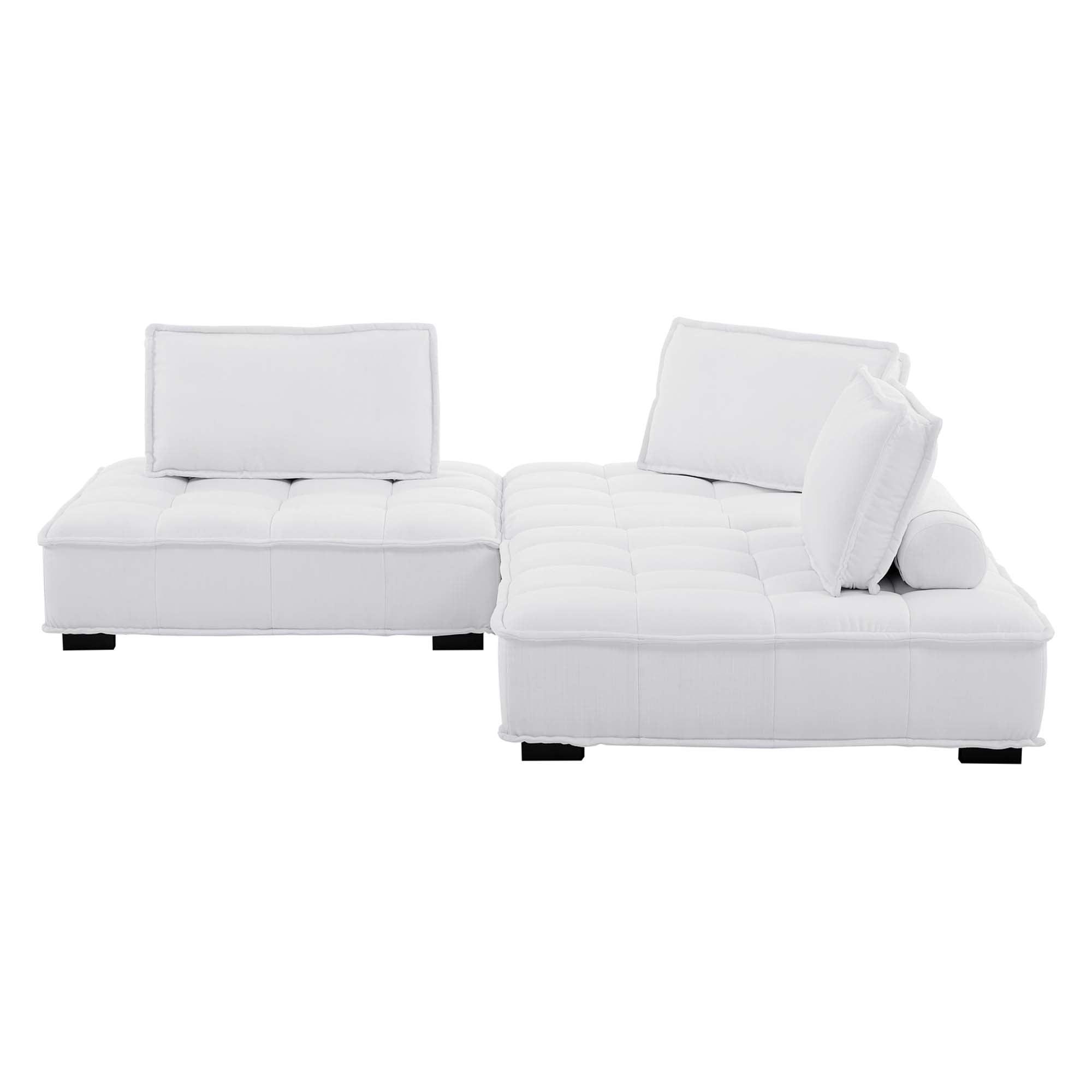 Saunter 3-Piece Tufted Fabric Fabric Sofa