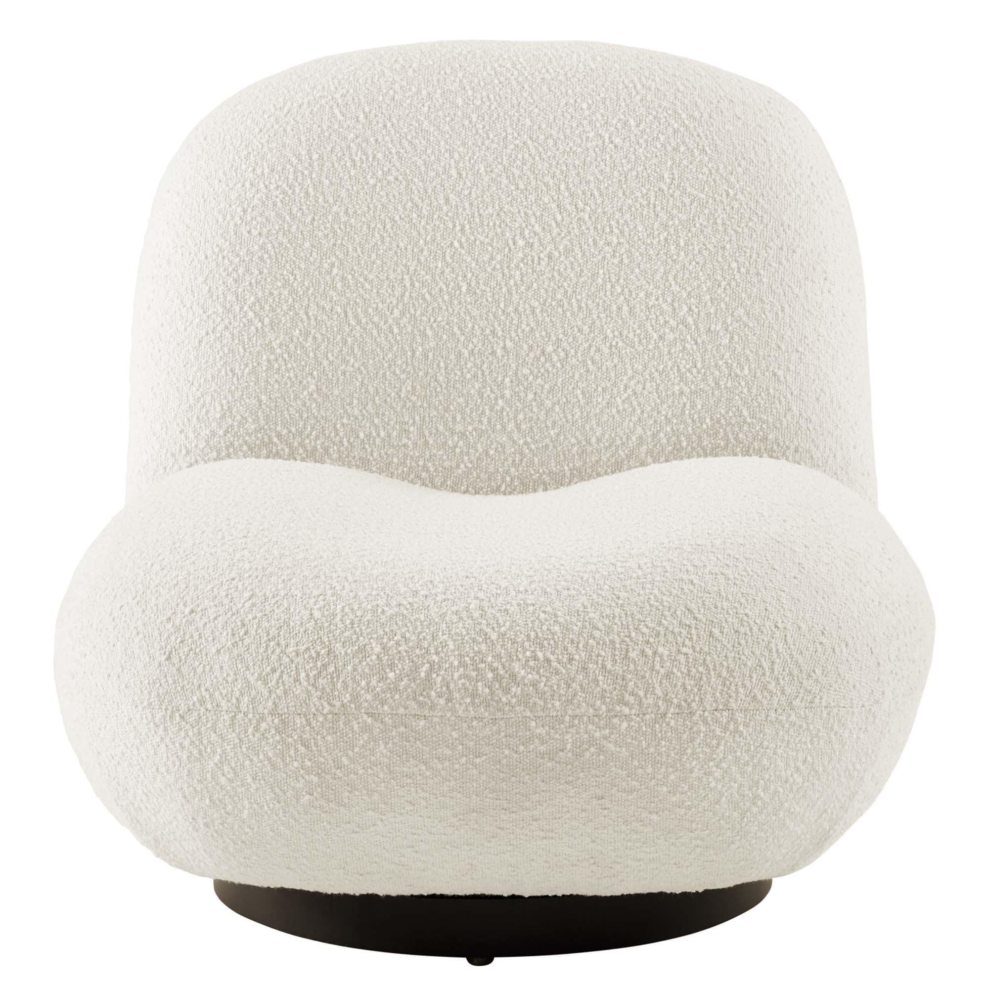 Kindred Boucle Upholstered Upholstered Fabric Swivel Chair