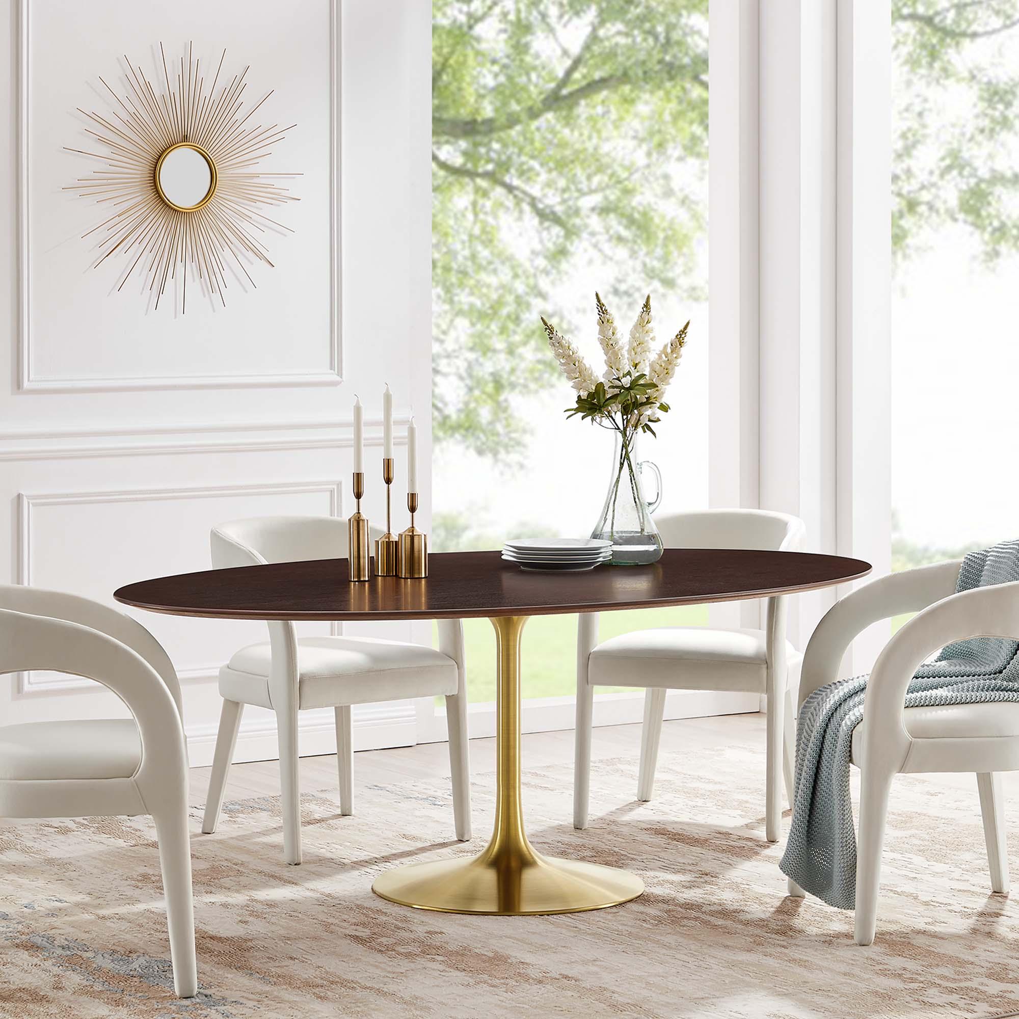 Lippa 78" Oval Wood Dining Table