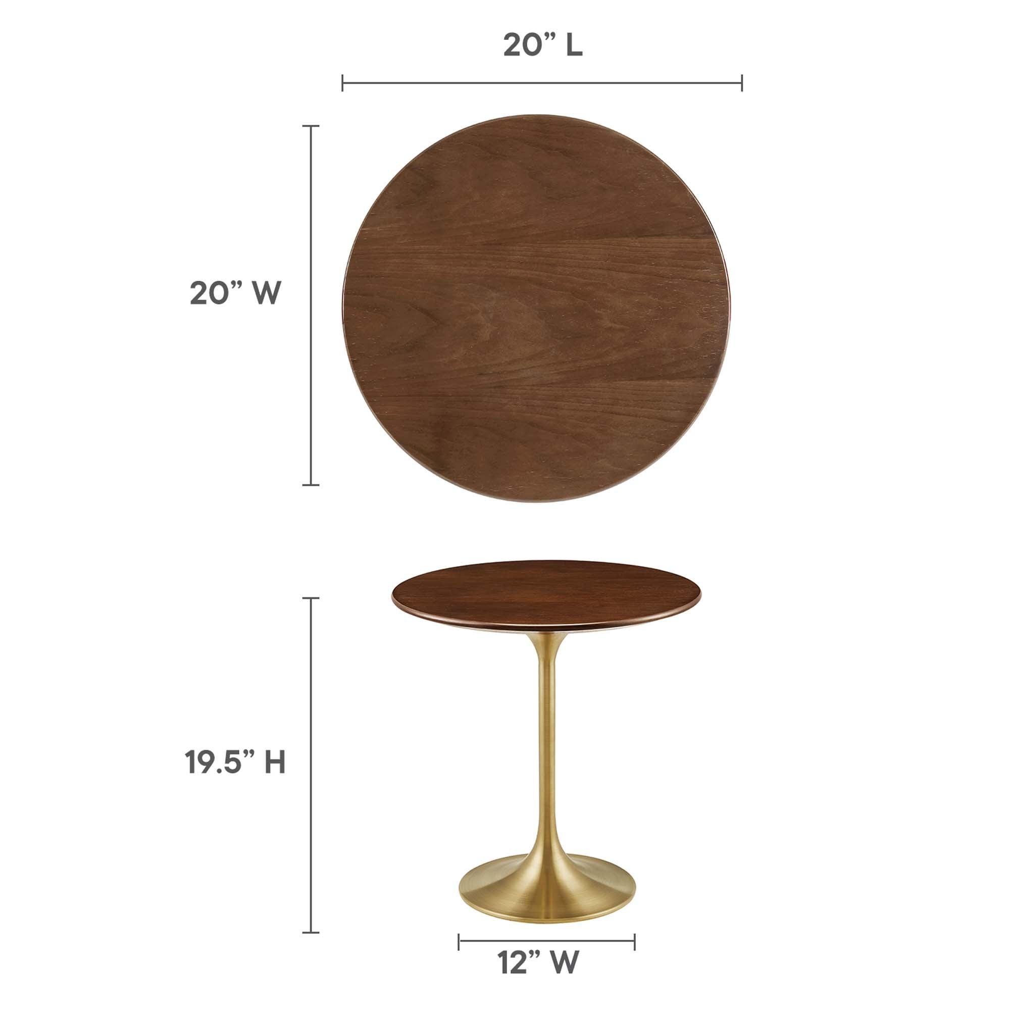 Lippa 20" Round Wood Side Table