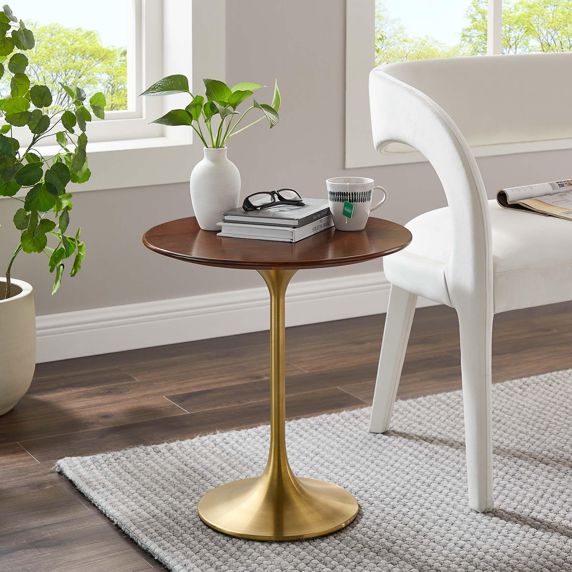 Lippa 20" Round Wood Side Table