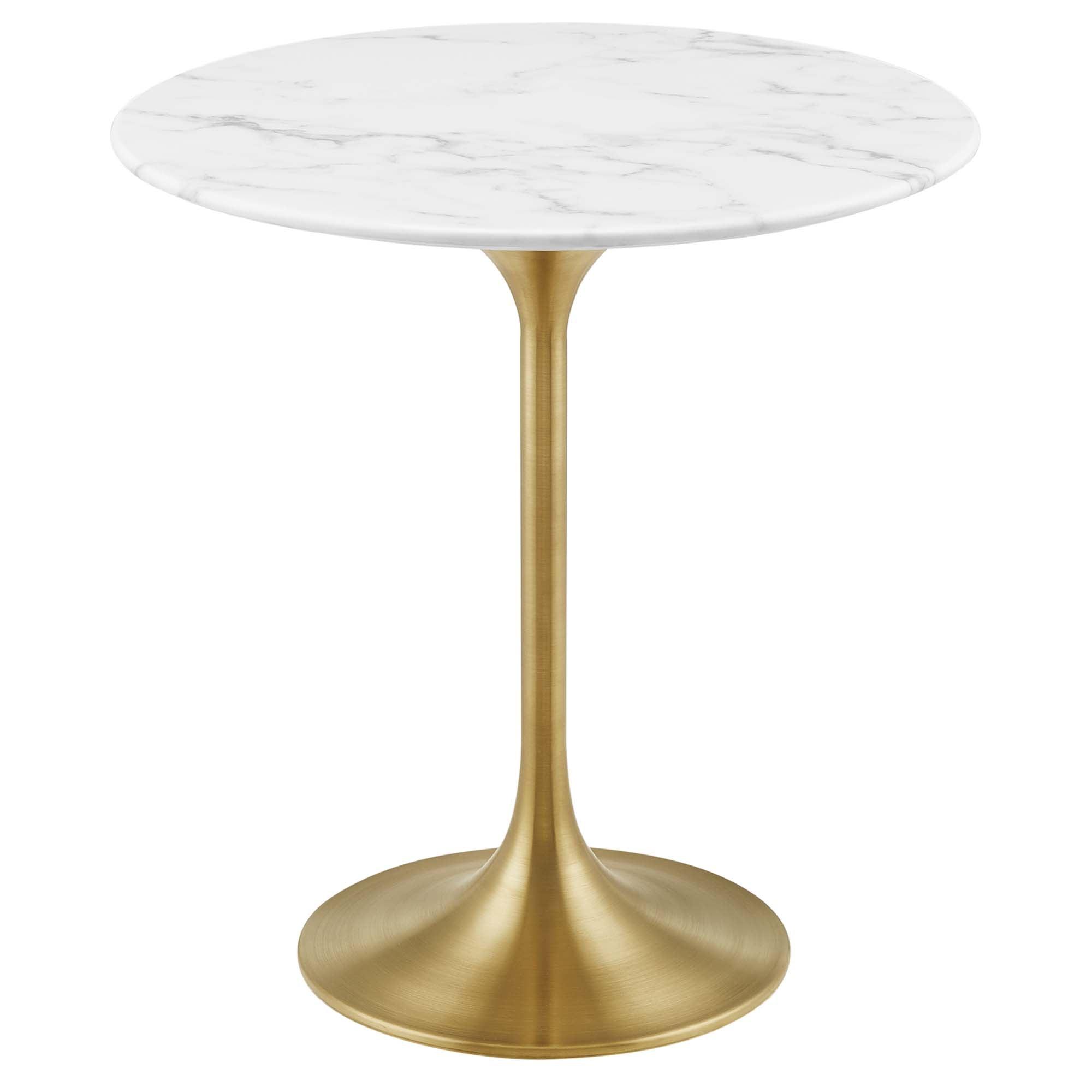 Lippa 20" Round Faux Marble Side Table