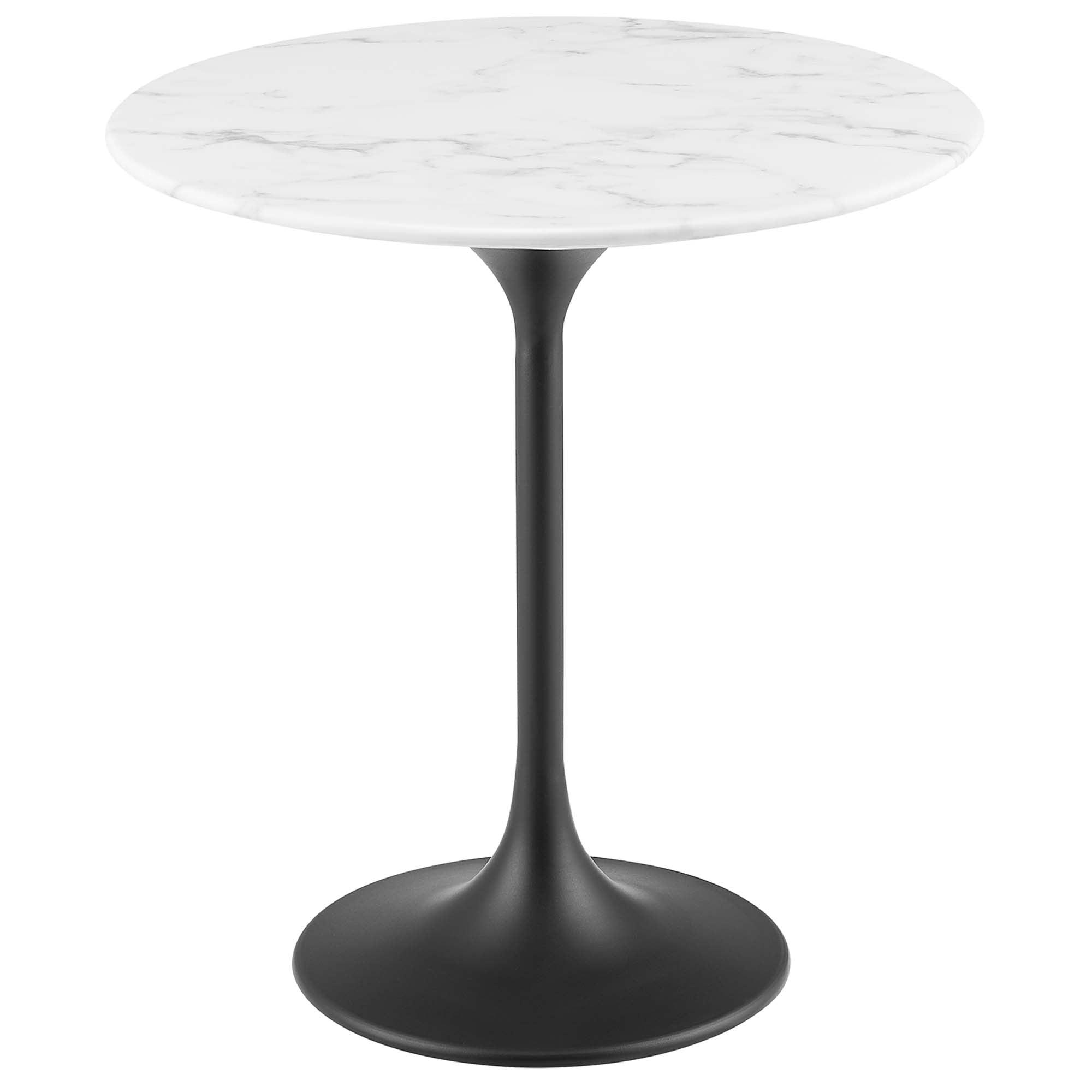 Lippa 20" Round Faux Marble Side Table