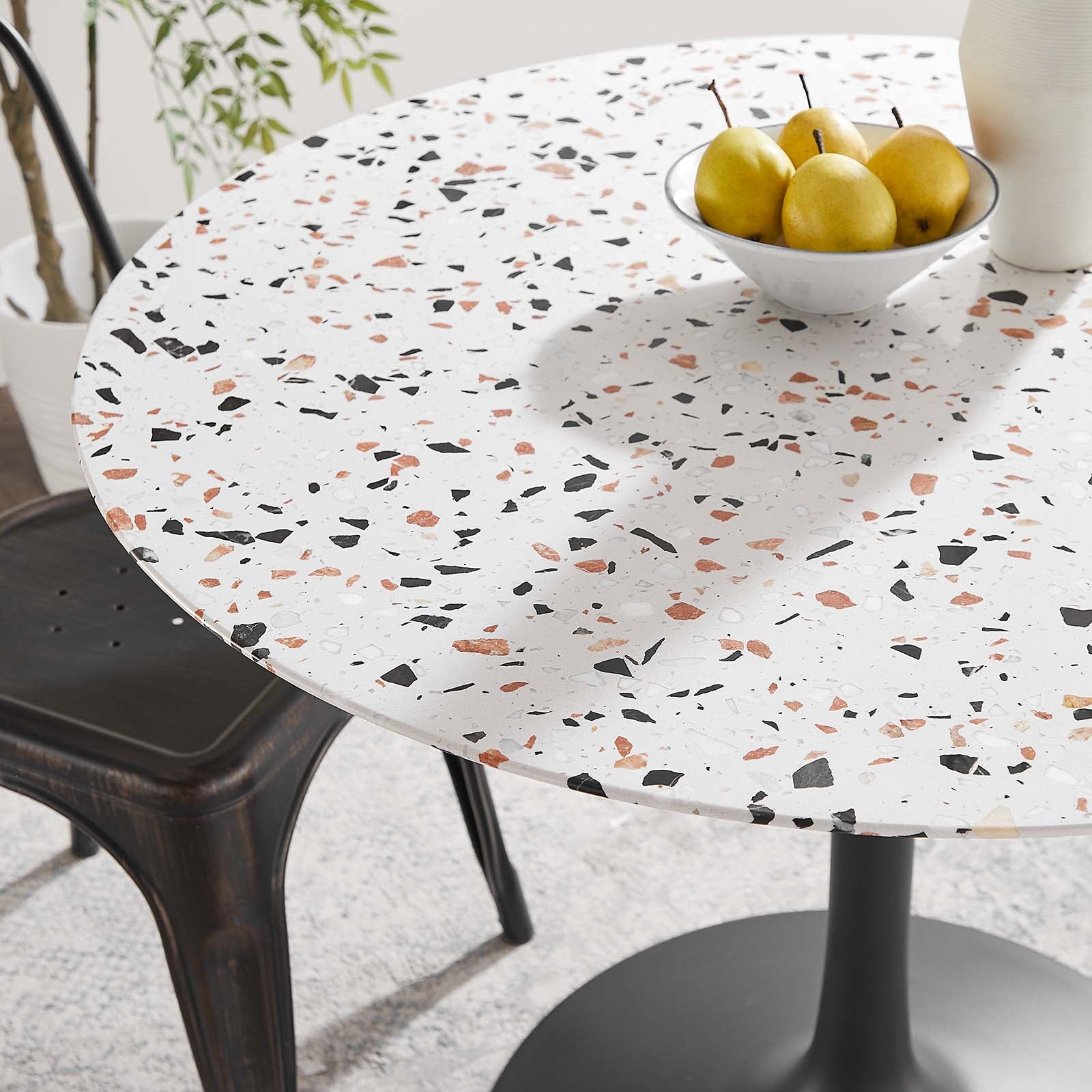 Lippa 40" Round Terrazzo Dining Table-Dining Table-Modway-Wall2Wall Furnishings