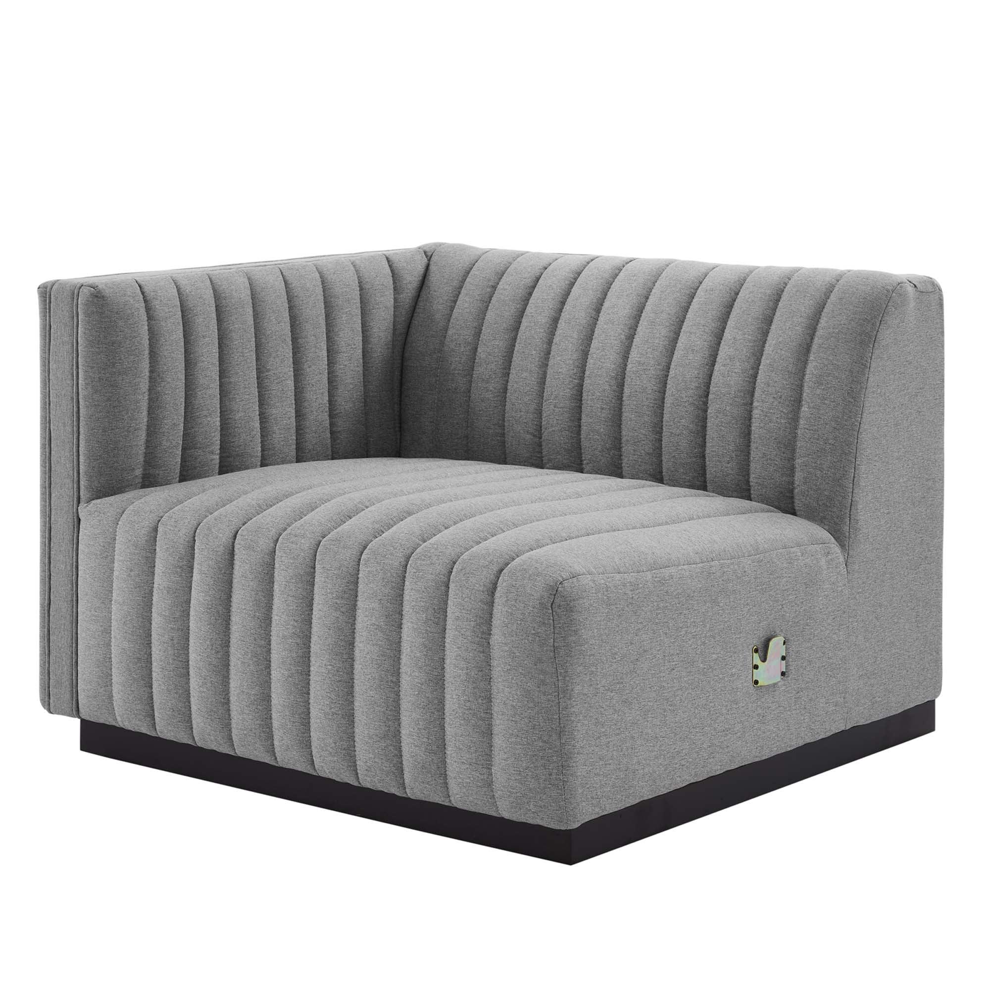 Conjure Channel Tufted Upholstered Fabric Loveseat