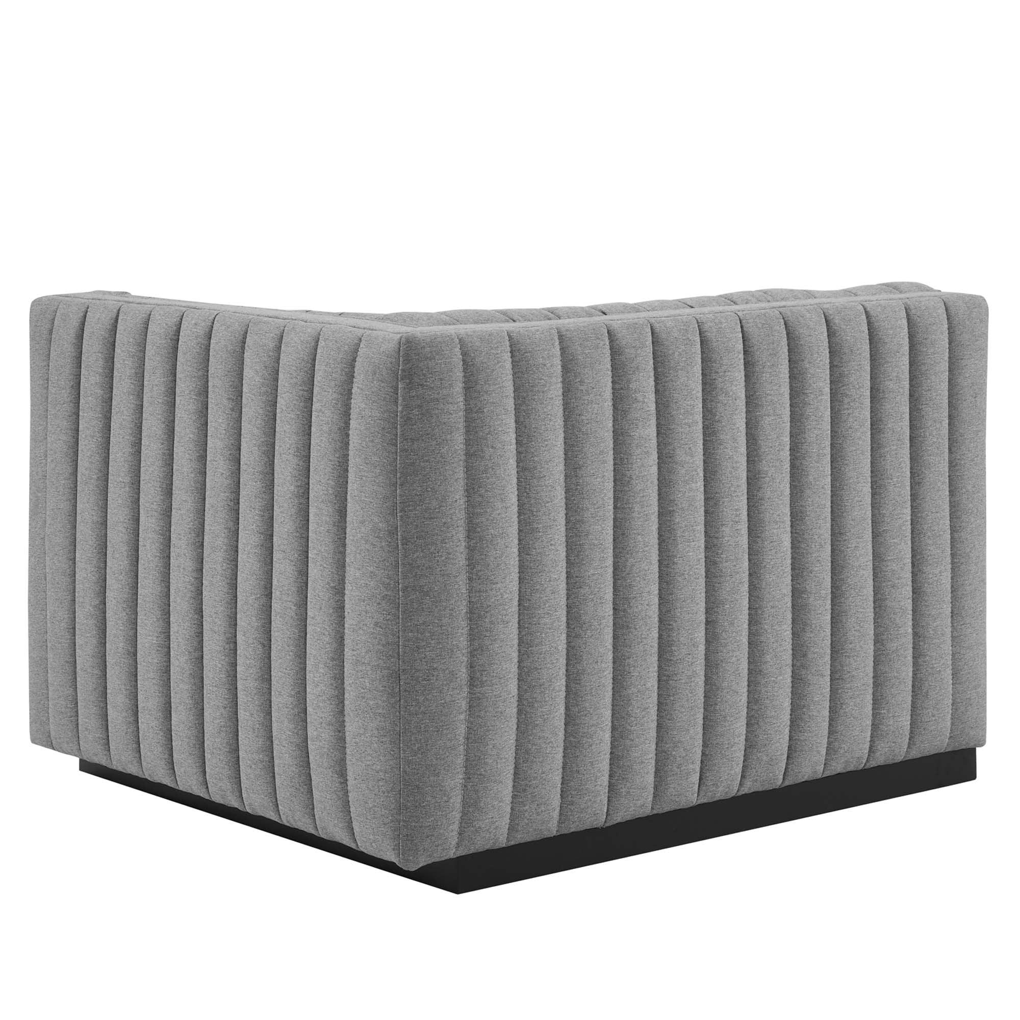 Conjure Channel Tufted Upholstered Fabric Loveseat