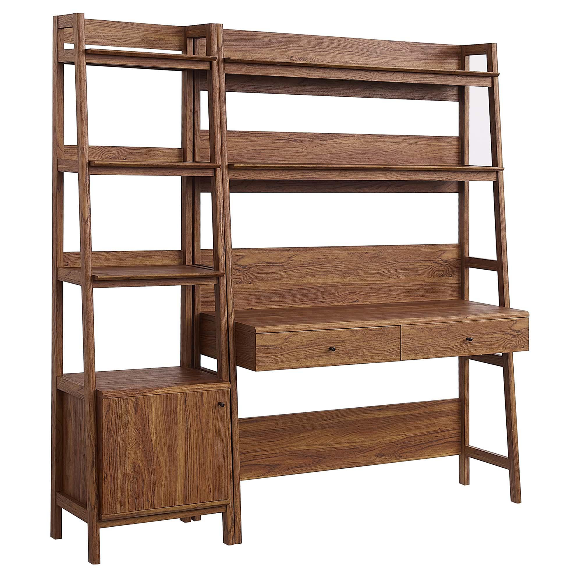 Bixby 2-Piece Wood Office Desk and Bookshelf