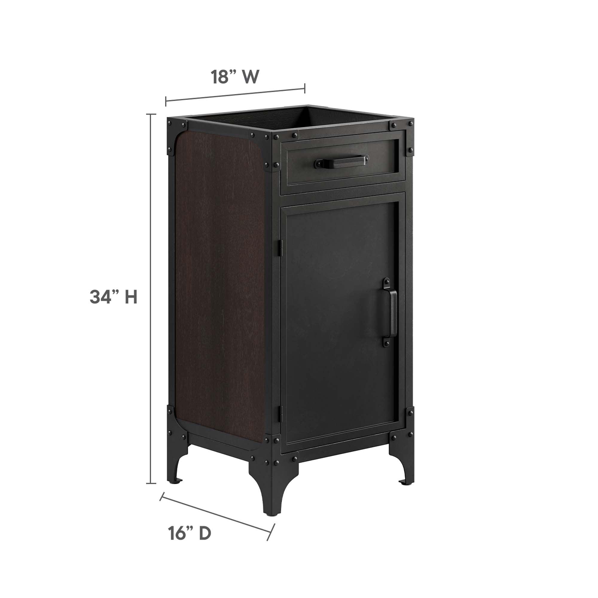 Steamforge 18" Bathroom Vanity Cabinet (Sink Basin Not Included)