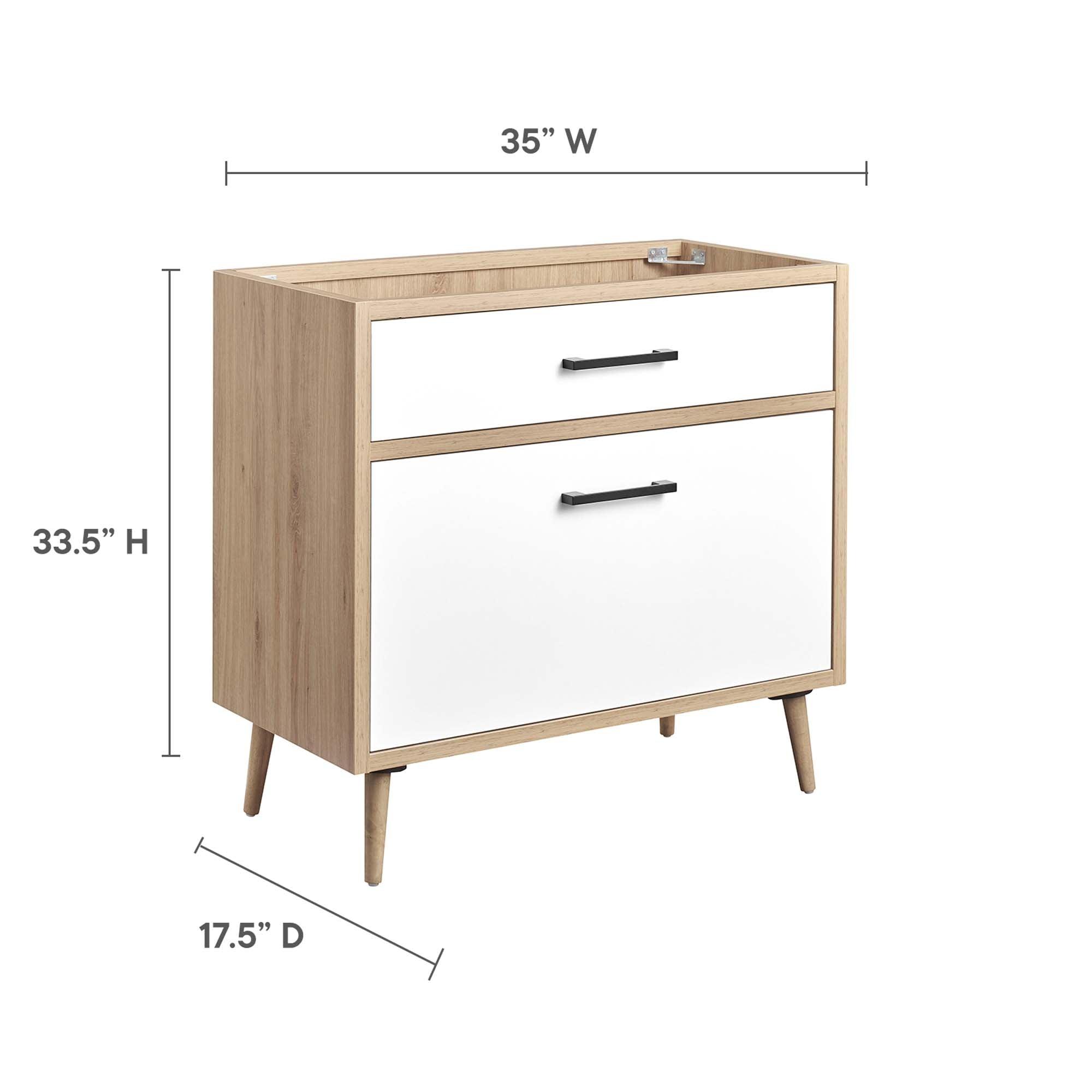 Maverick 36" Bathroom Vanity Cabinet Sink Basin Not Included