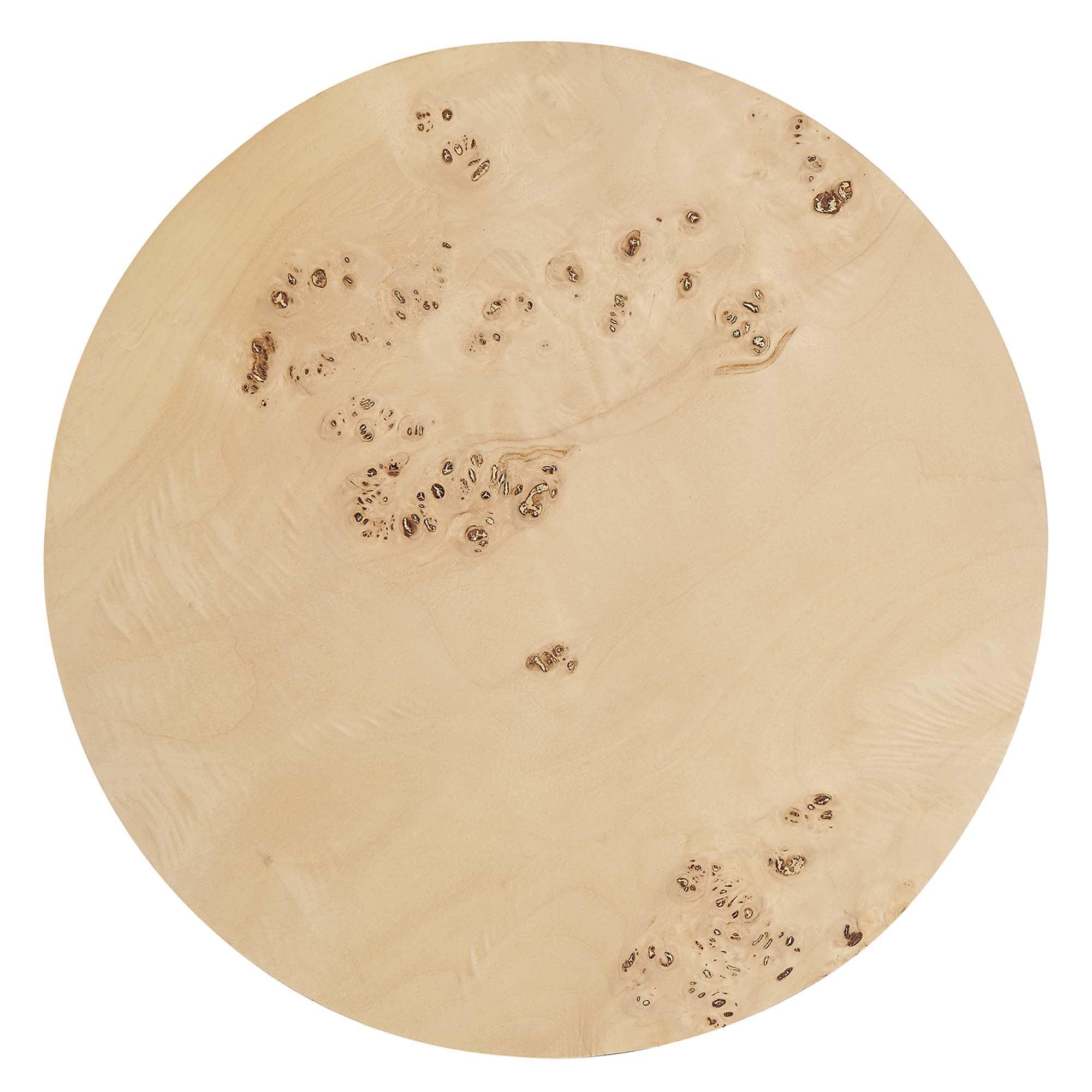 Cosmos 16" Round Burl Wood Side Table