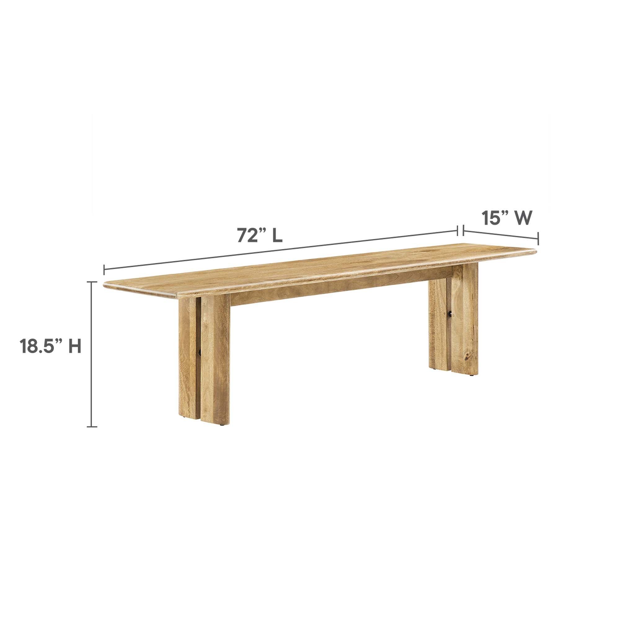 Amistad 72" Wood Bench