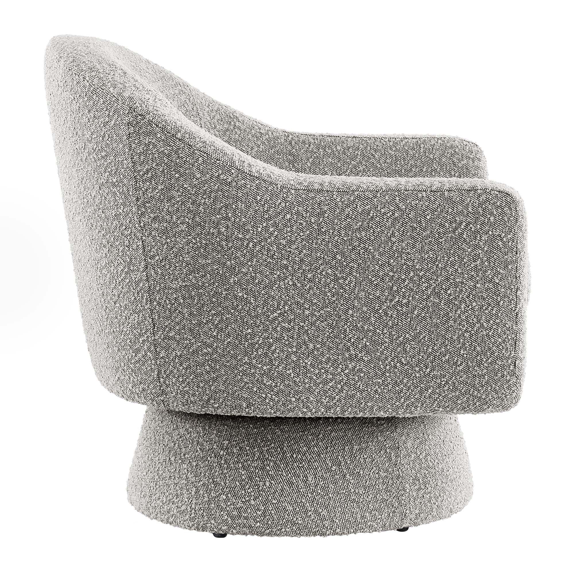 Astral Boucle Fabric Swivel Chair