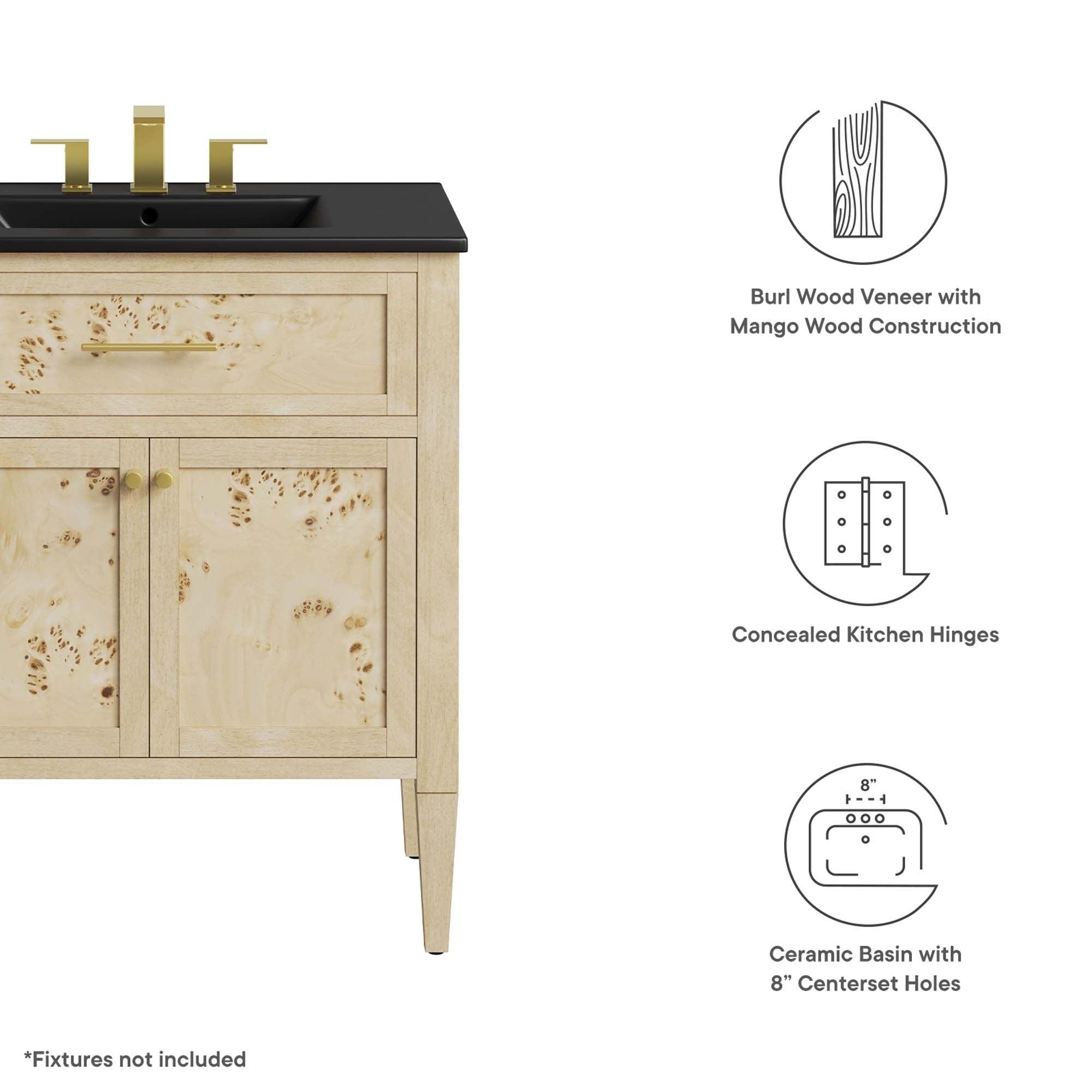 Elysian 30" Wood Bathroom Vanity