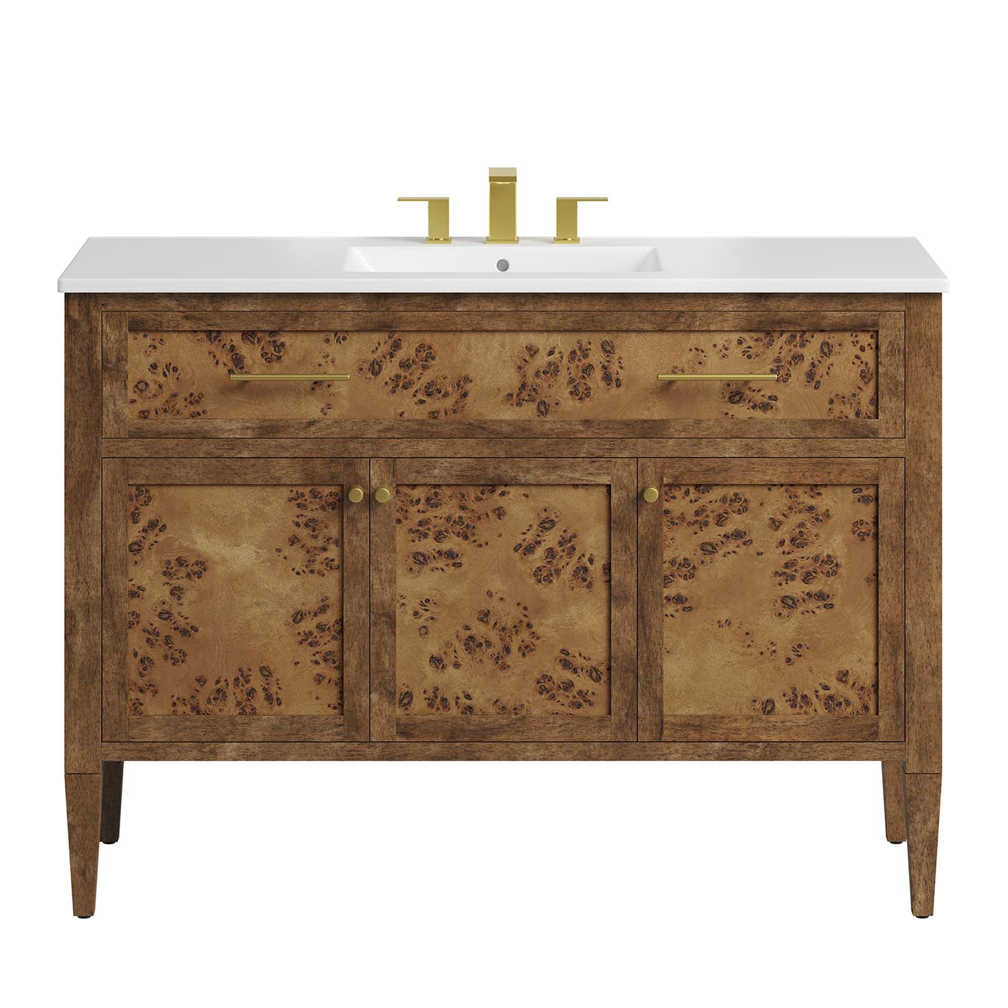 Elysian 48" Wood Single Sink Bathroom Vanity