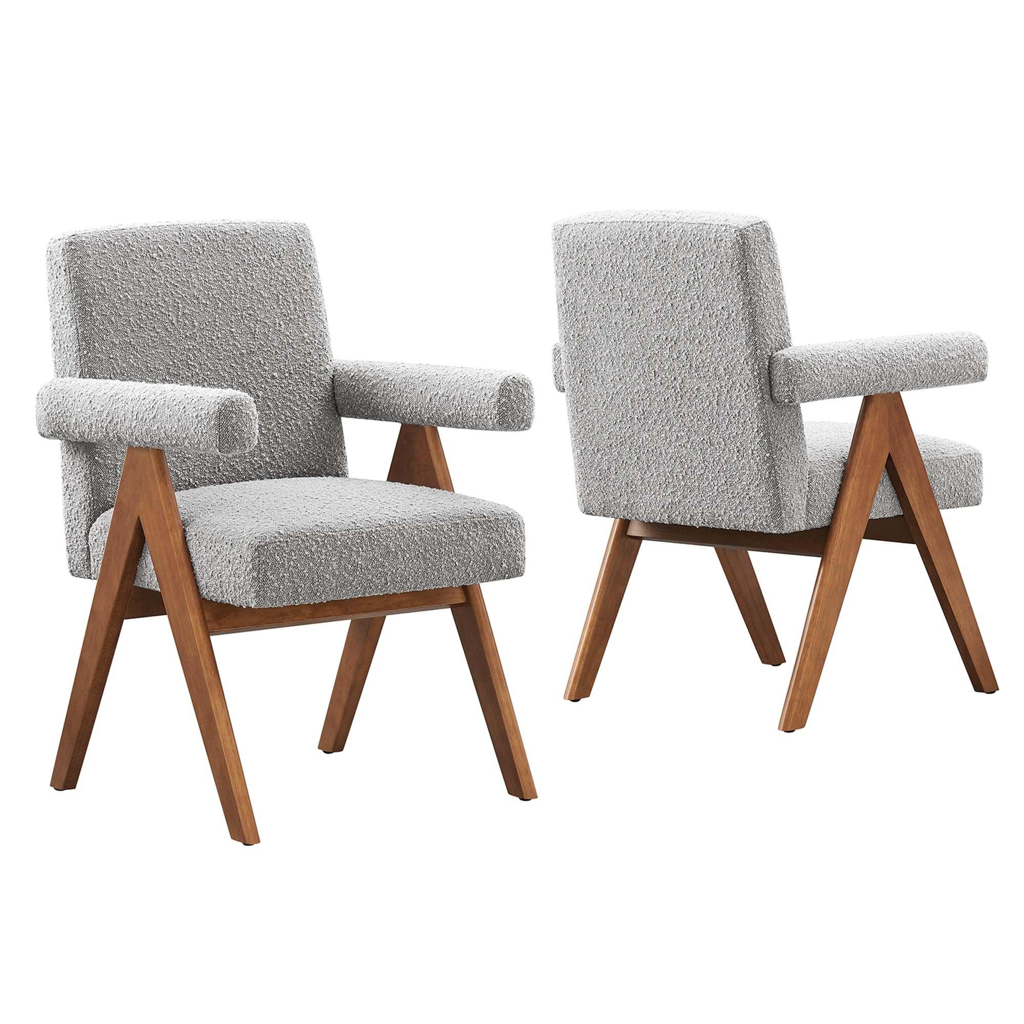 Lyra Boucle Fabric Dining Room Chair Set of 2