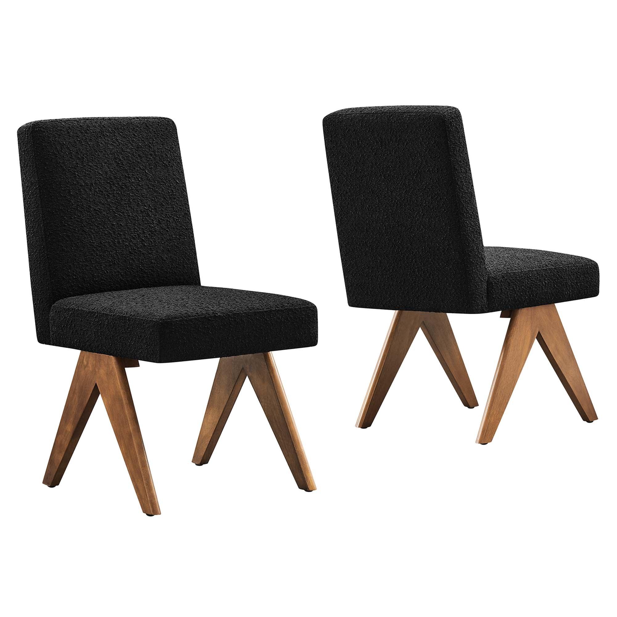 Lyra Boucle Fabric Dining Room Side Chair Set of 2