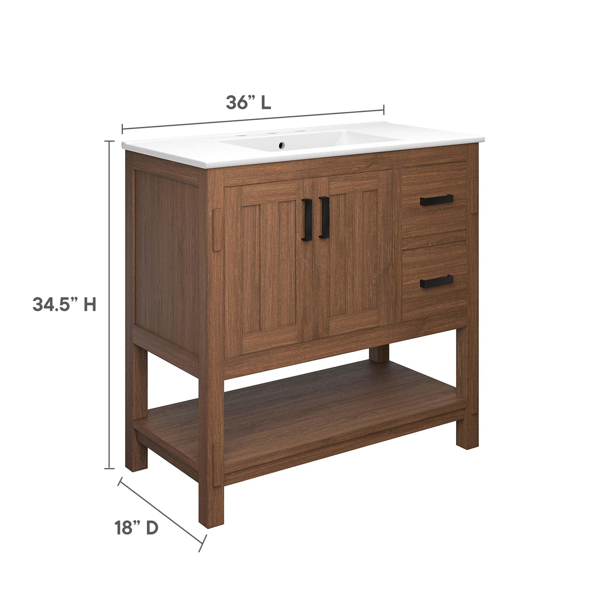 Ashlyn 36” Wood Bathroom Vanity