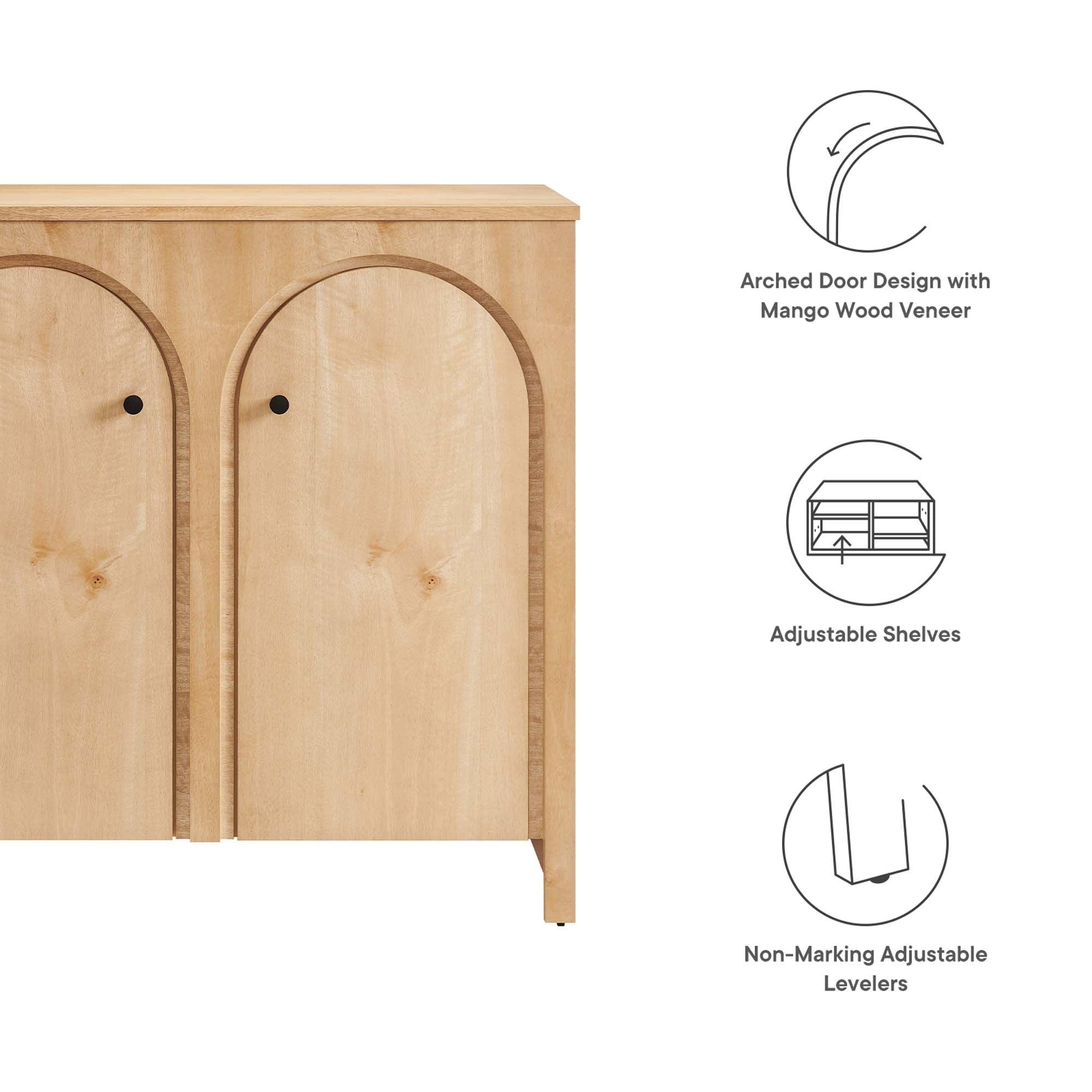 Appia 2-Door Arched Door Storage Cabinet