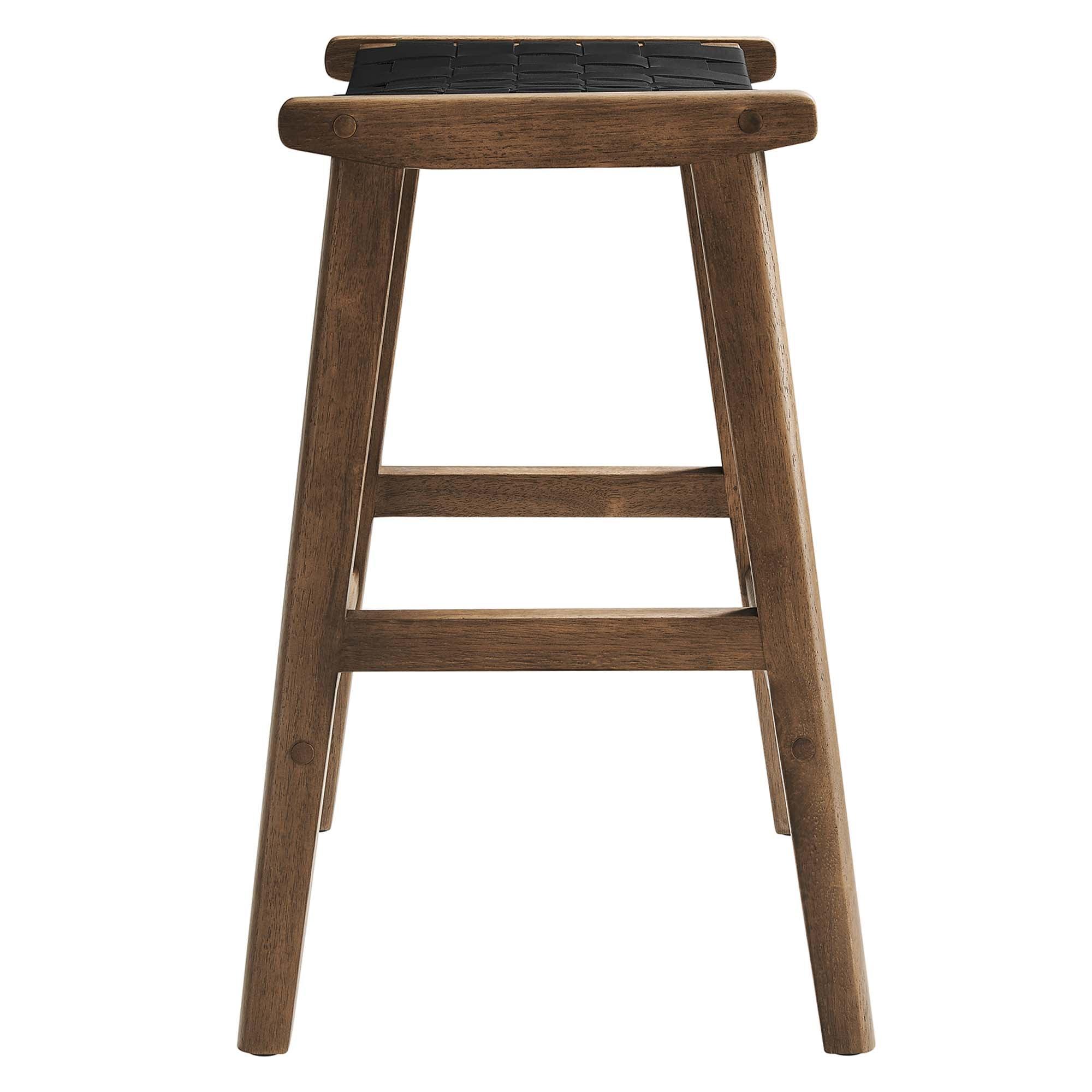 Saoirse Faux Leather Wood Counter Stool Set of 2