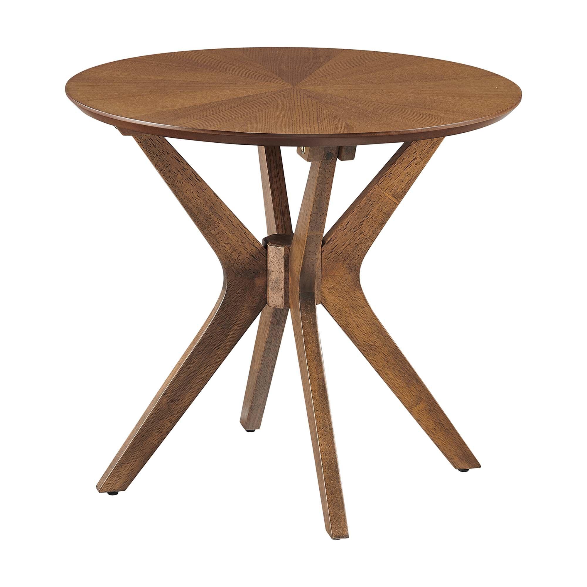 Crossroads 24” Round Wood Side Table