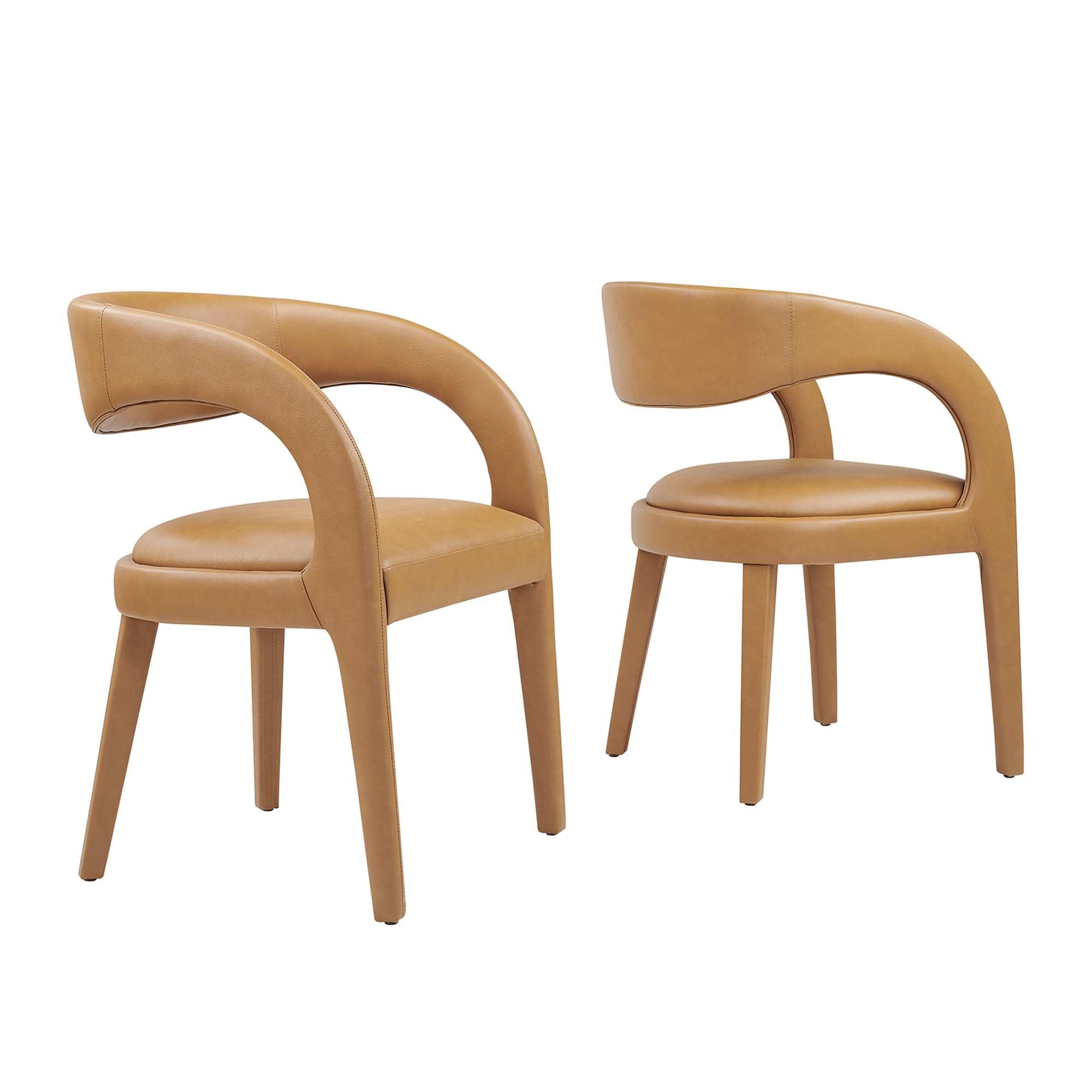 Pinnacle Vegan Leather Dining Chair Set of 2