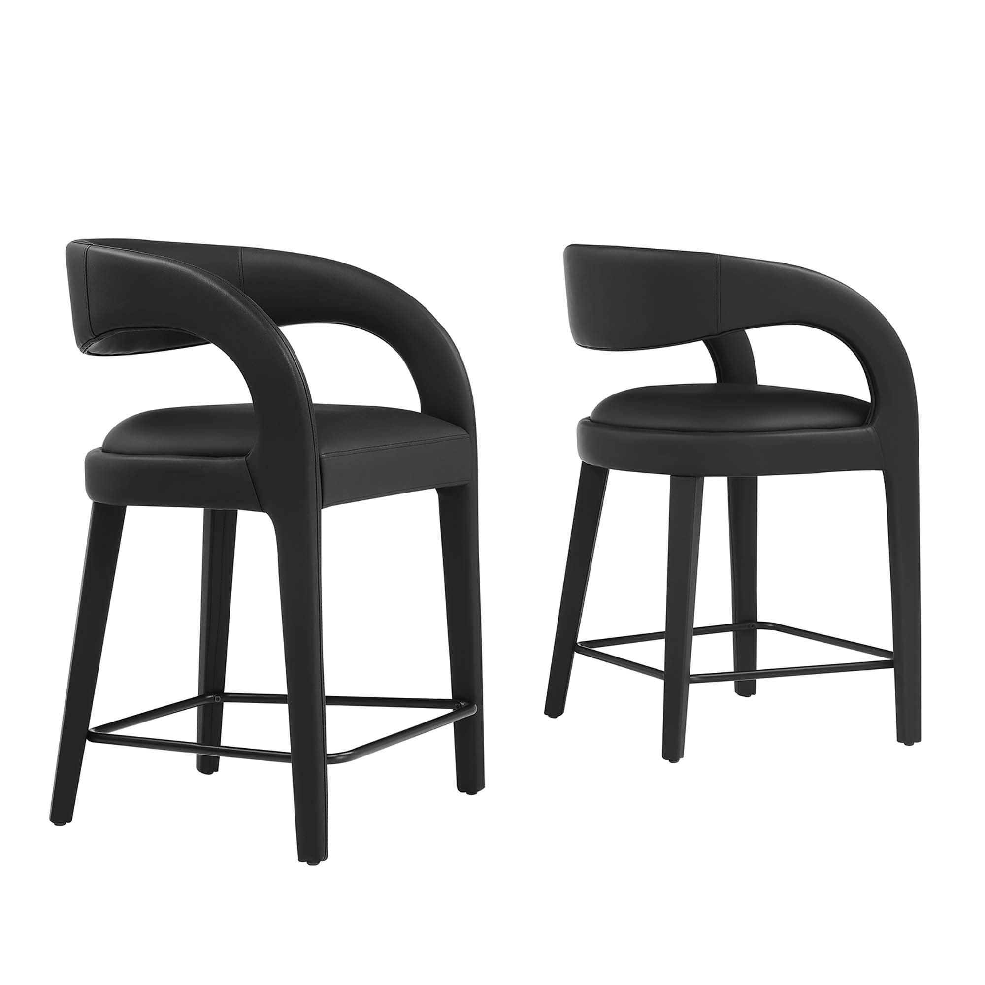 Pinnacle Vegan Leather Counter Stool Set of 2