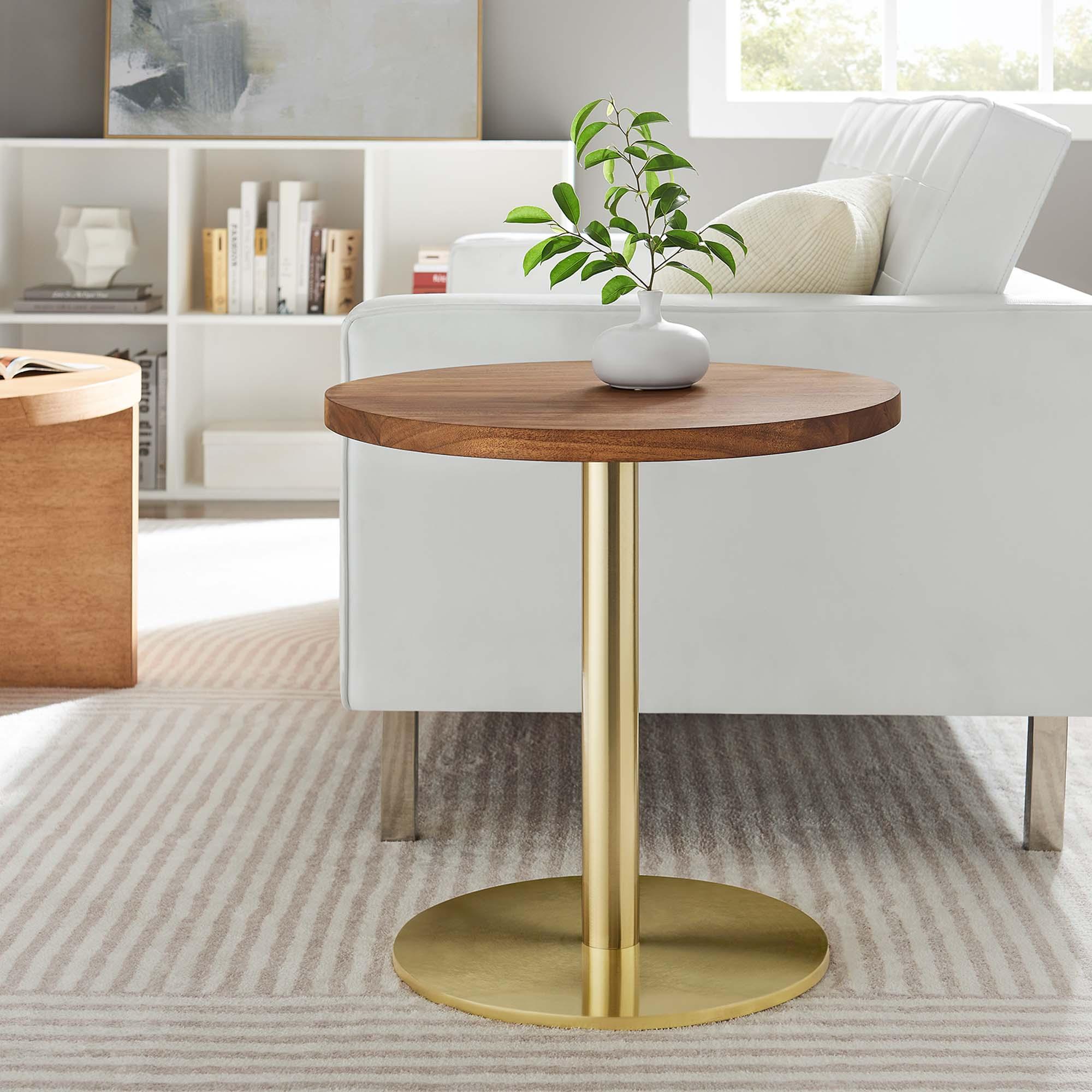 Viva Round Acacia Wood Side Table